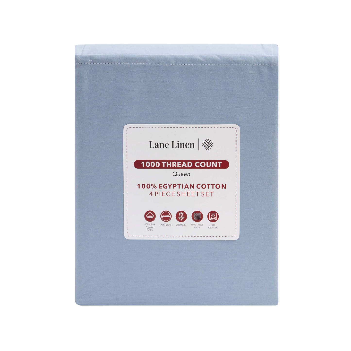 1000TC Pure Egyptian Cotton Sheet Set - French Blue