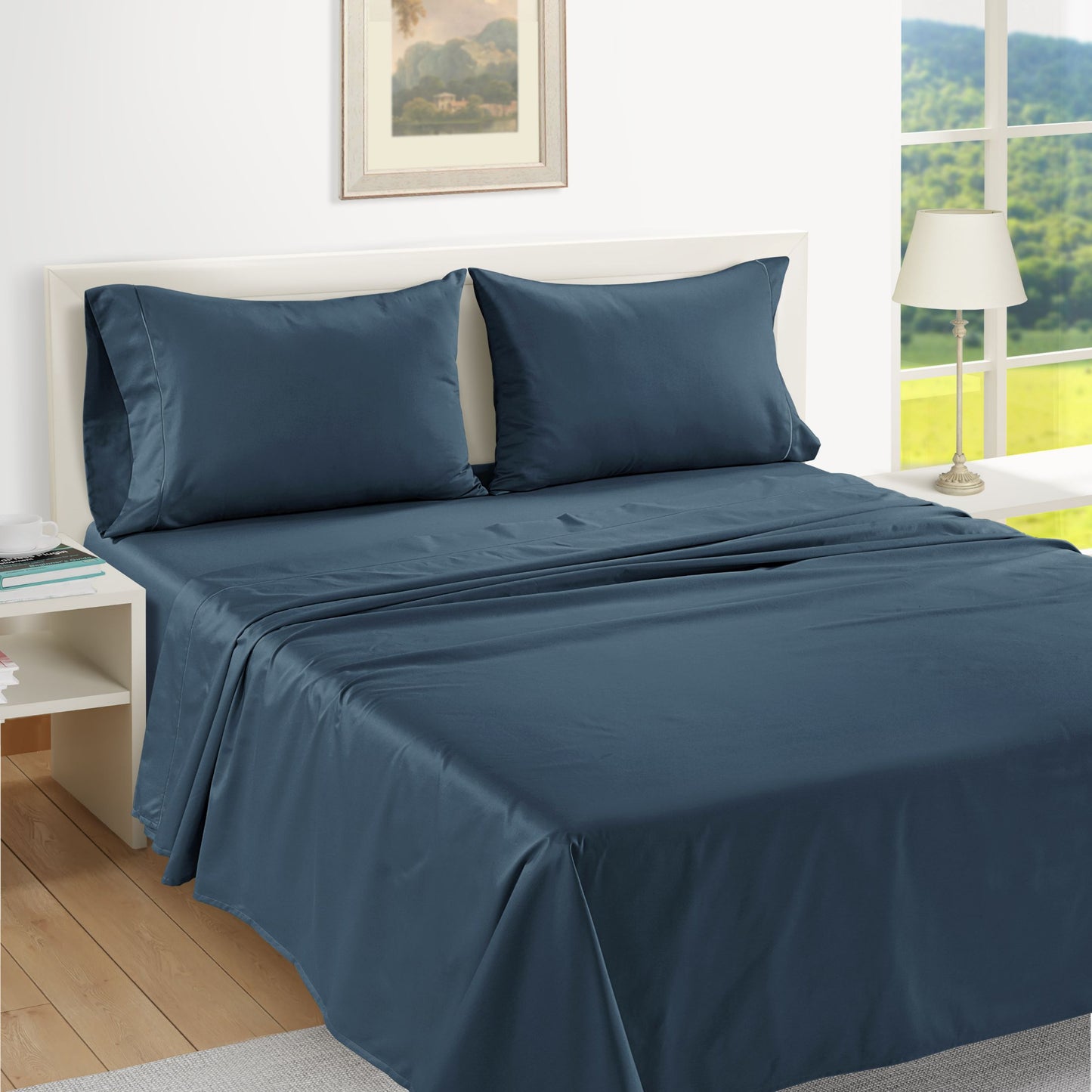 1000TC Pure Egyptian Cotton Sheet Set - Denim