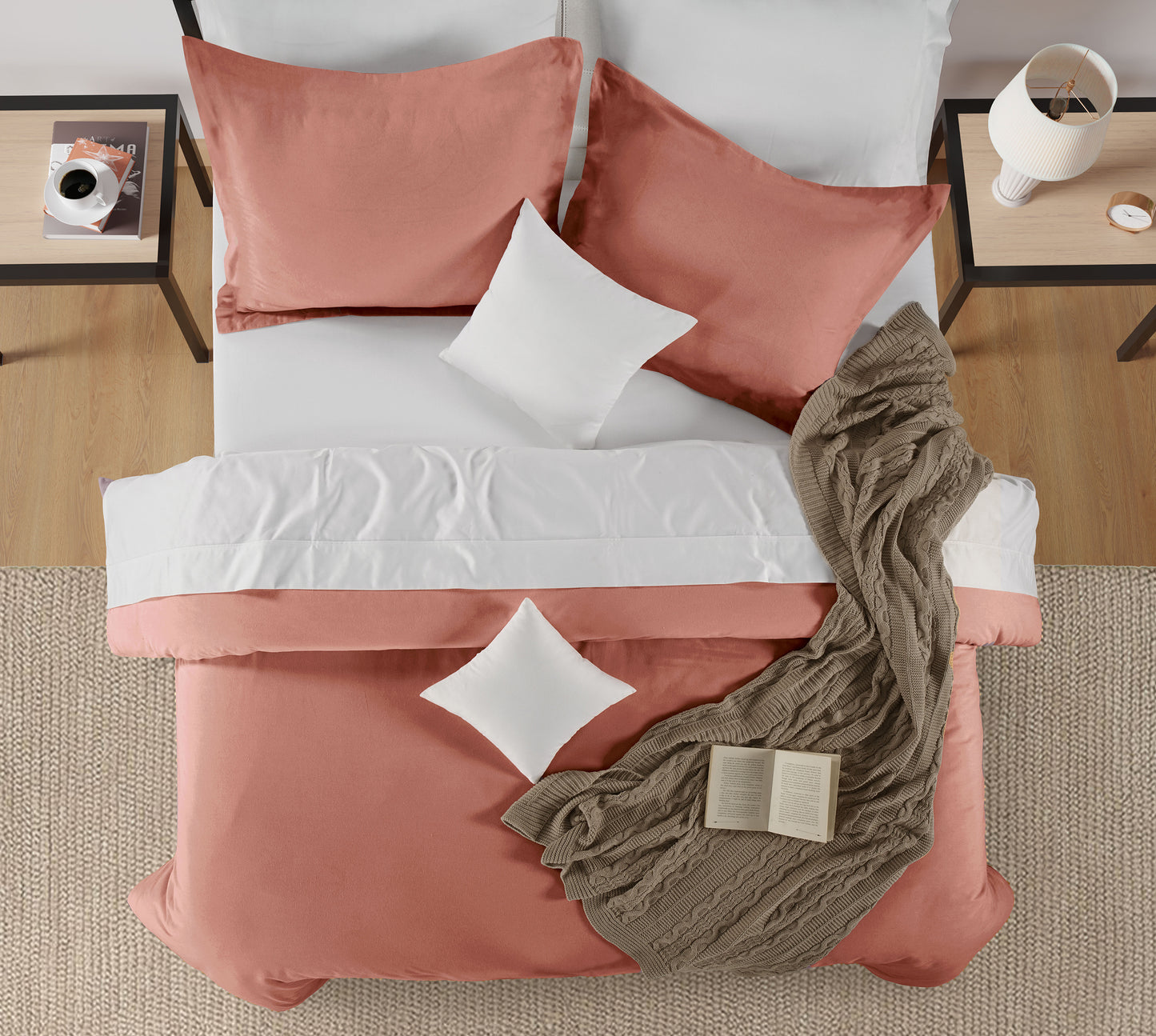 100% Organic Washed Cotton Quilt Cover Set - Rose Dawn