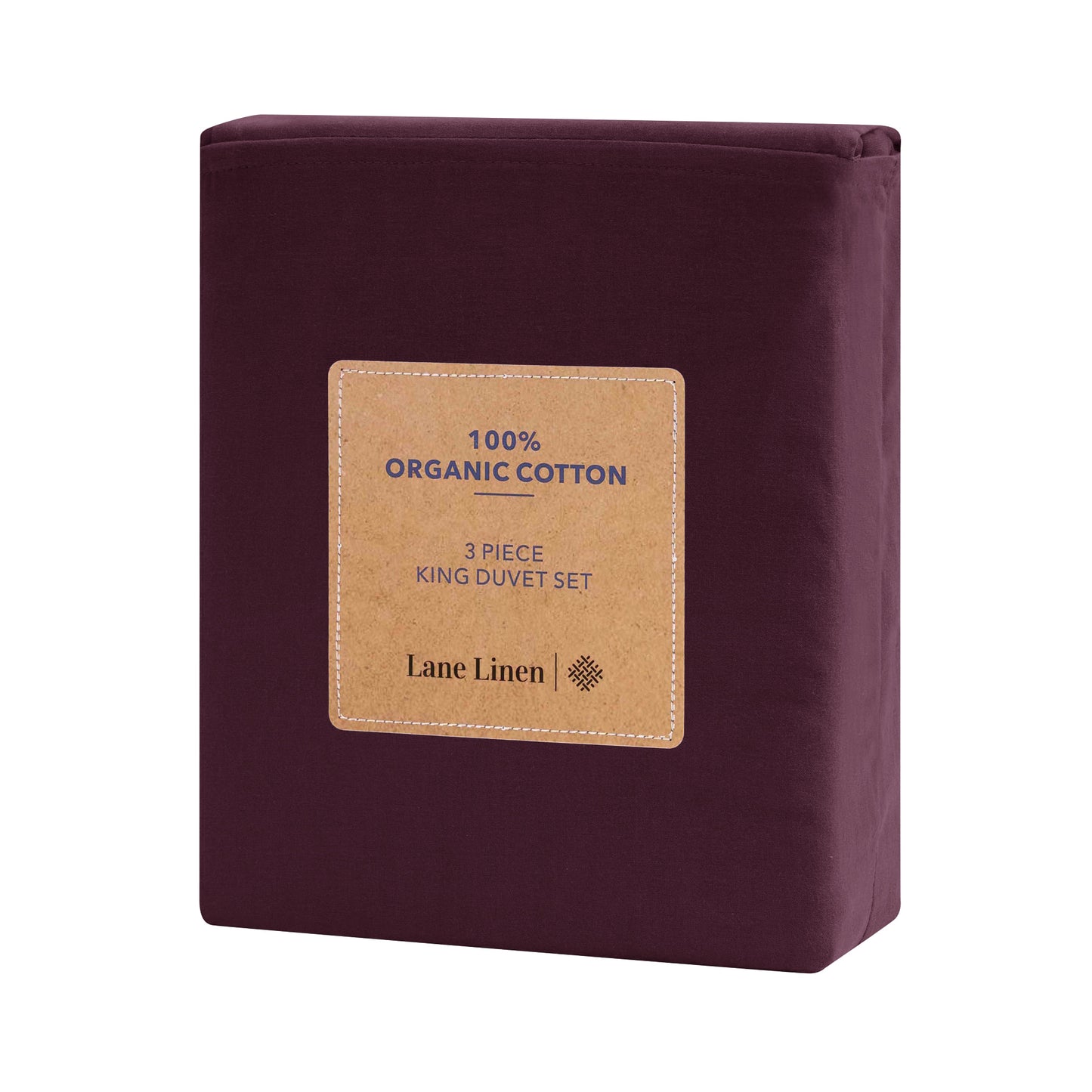 100% Organic Washed Cotton Quilt Cover Set - Windsor Wine