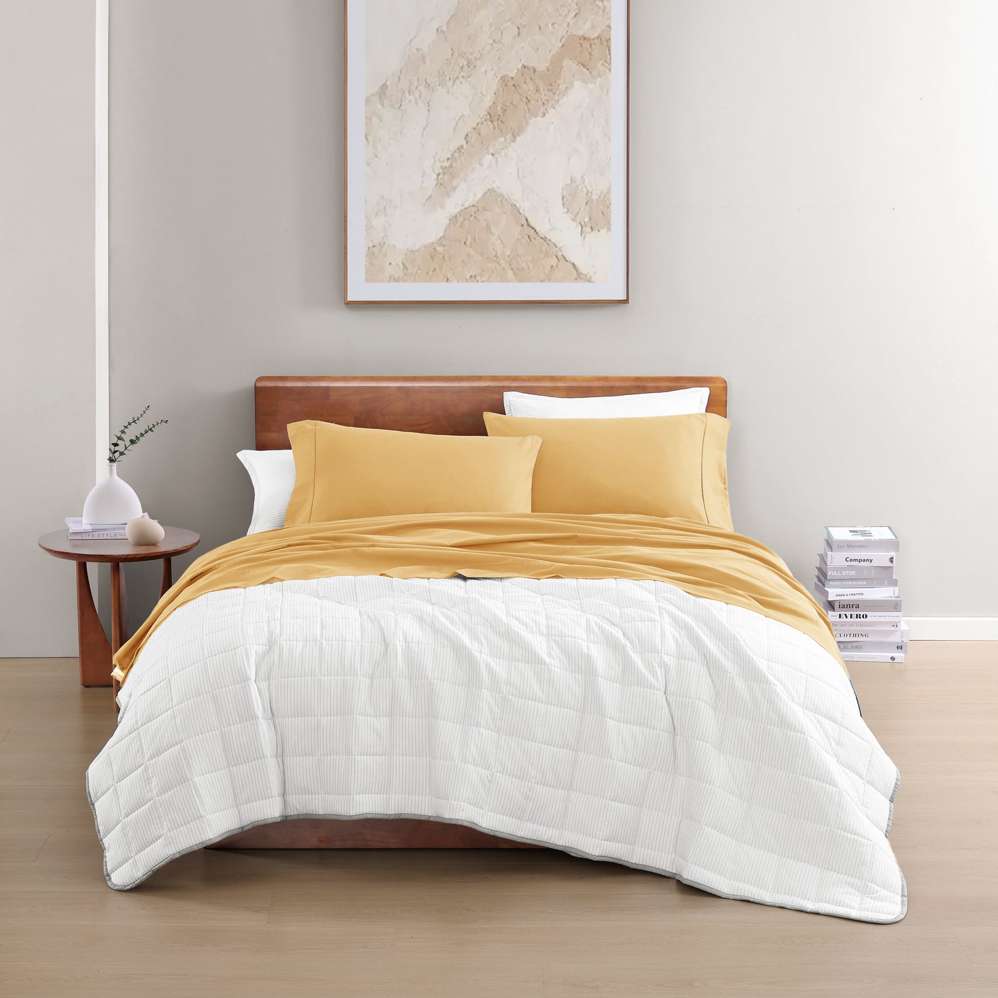 100% Organic Washed Cotton Sheet Set - Cocoon