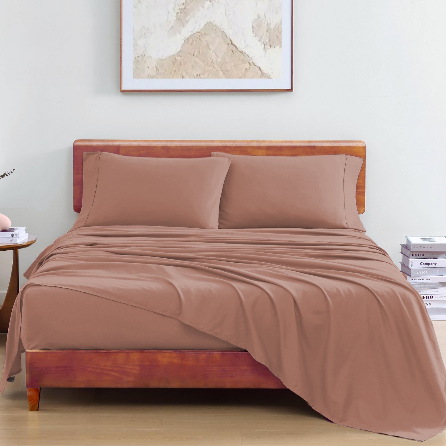 100% Organic Washed Cotton Sheet Set - Rose Dawn