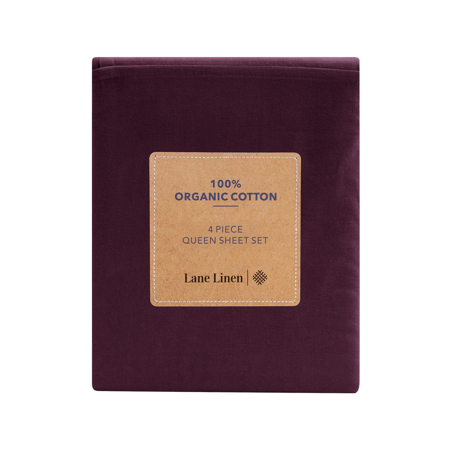 100% Organic Washed Cotton Sheet Set - Windsor Wine