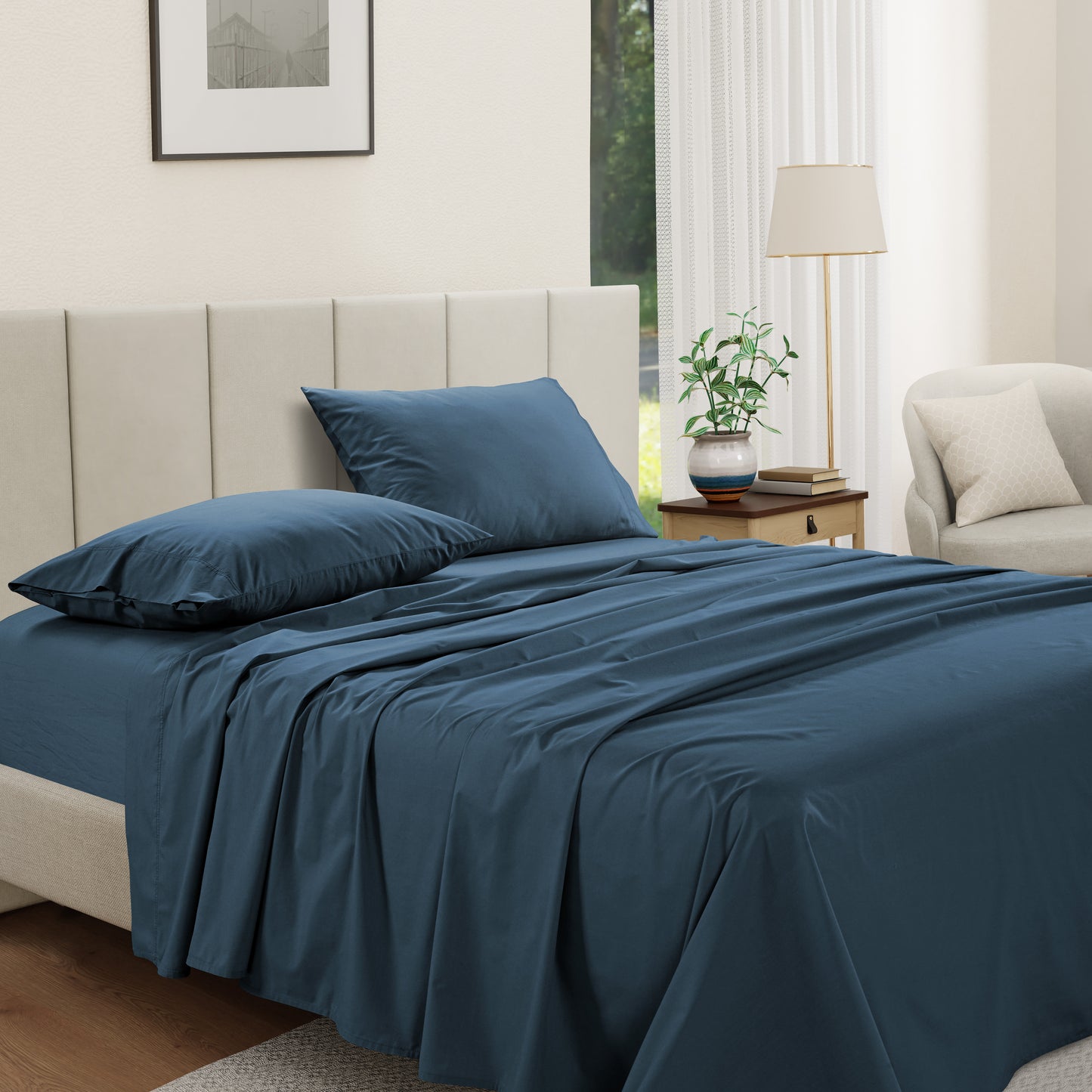 Everyday Cotton Sheet Set - Estate Blue