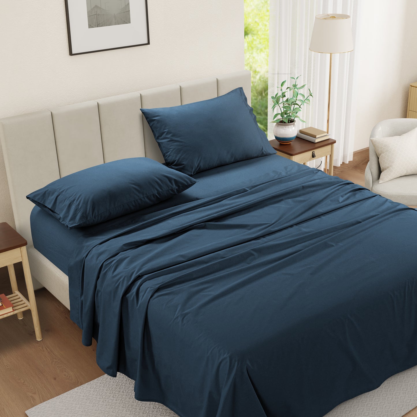 Everyday Cotton Sheet Set - Estate Blue