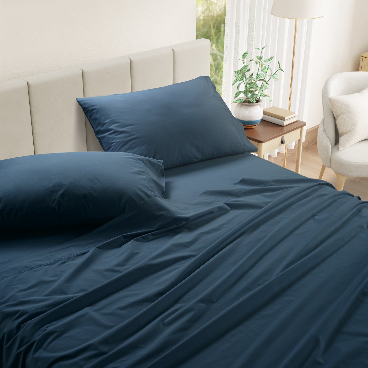 Everyday Cotton Sheet Set - Estate Blue