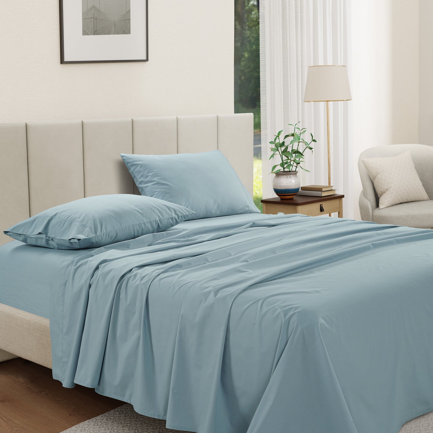 Everyday Cotton Sheet Set - French Blue