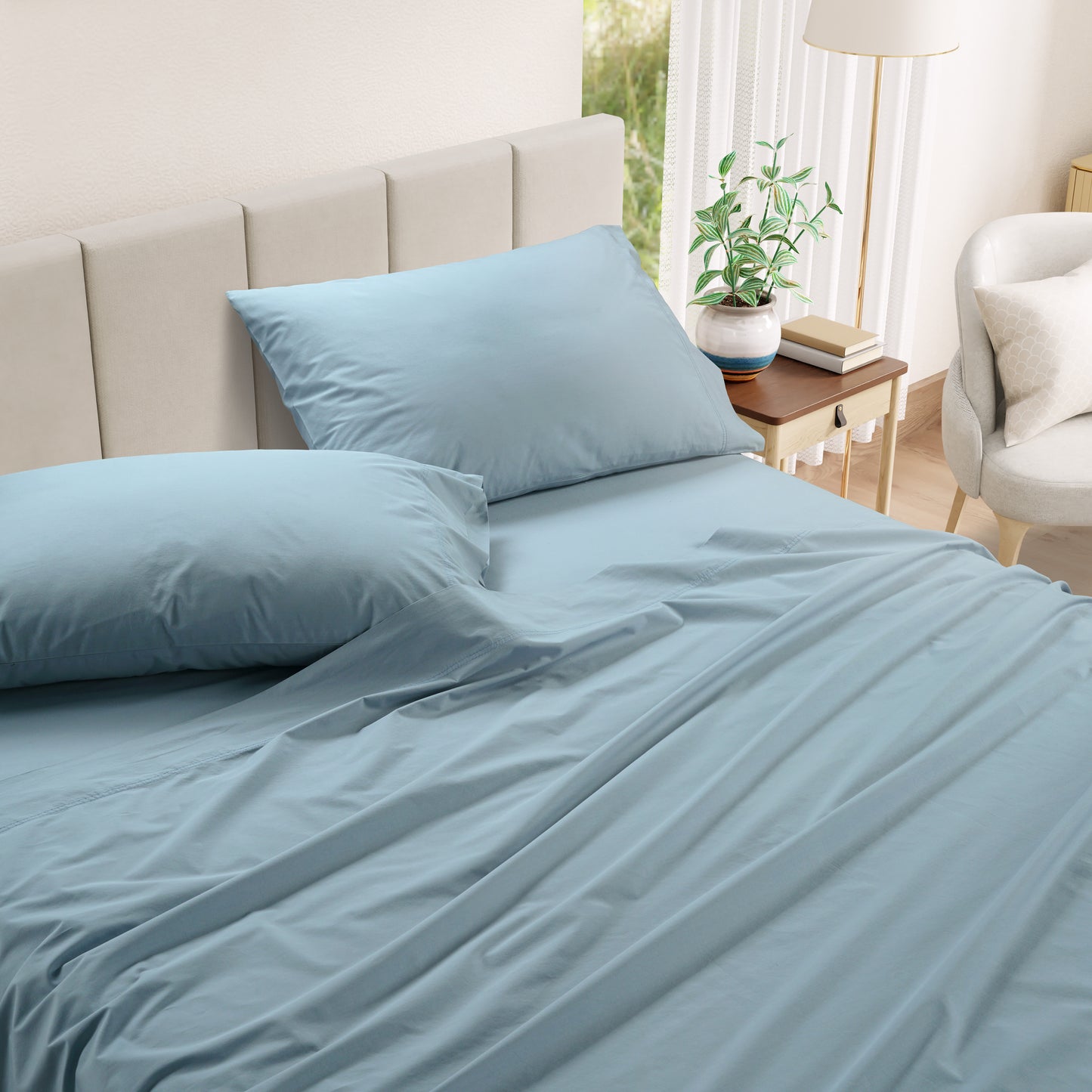 Everyday Cotton Sheet Set - French Blue