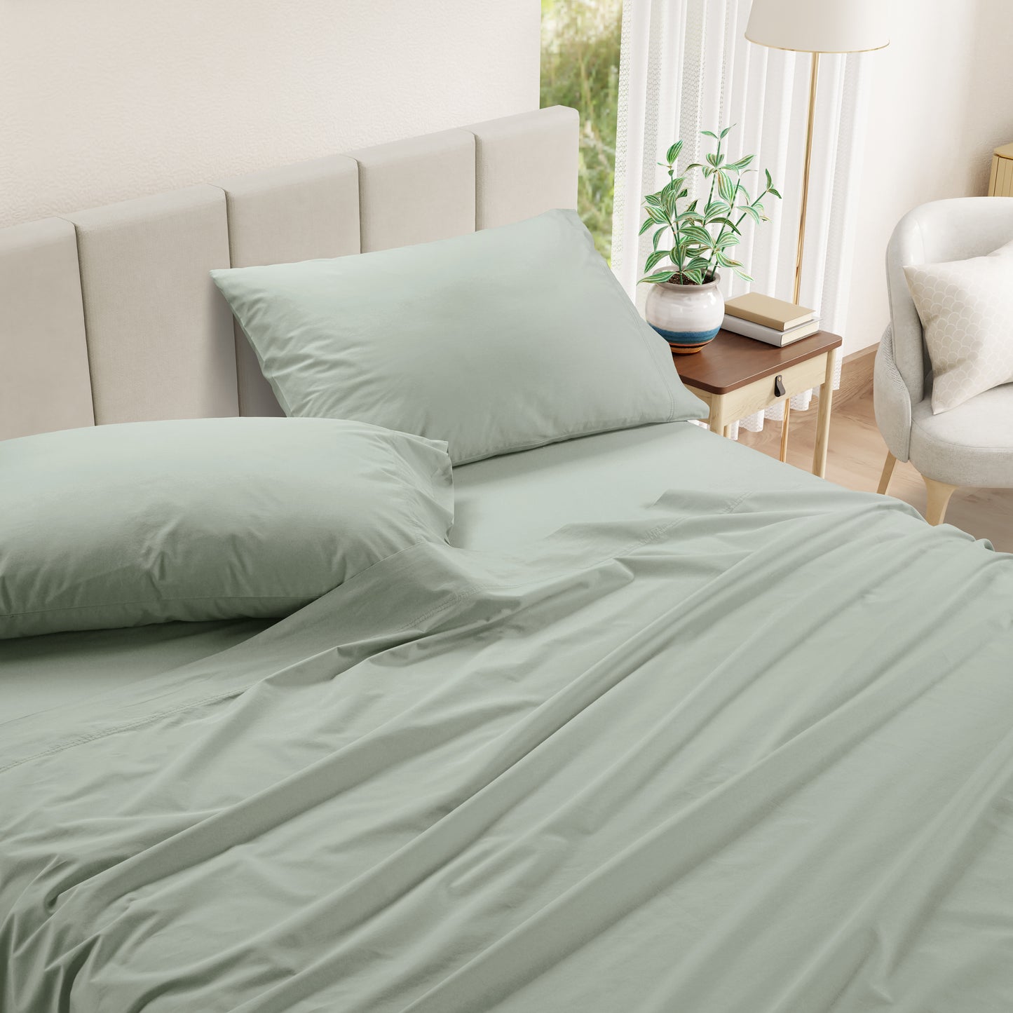 Everyday Cotton Sheet Set- Mineral