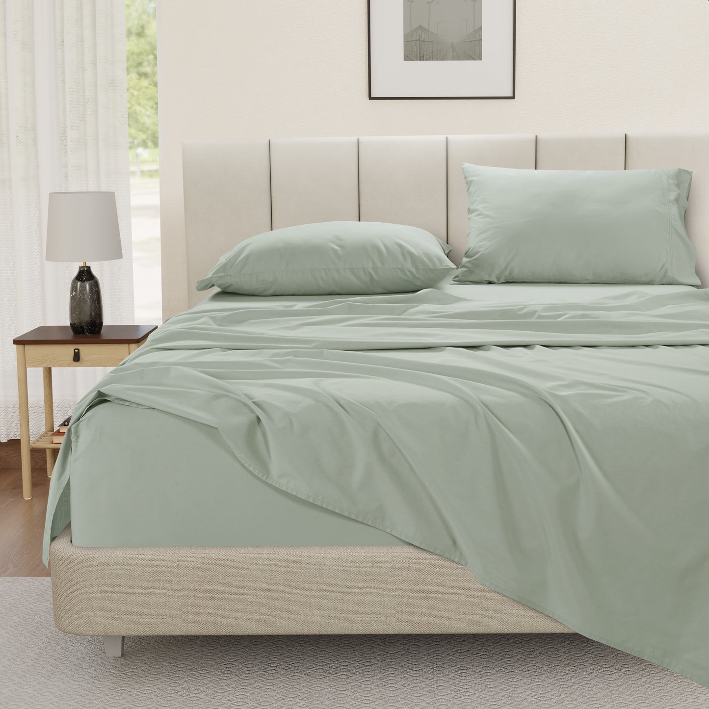 Everyday Cotton Sheet Set- Mineral