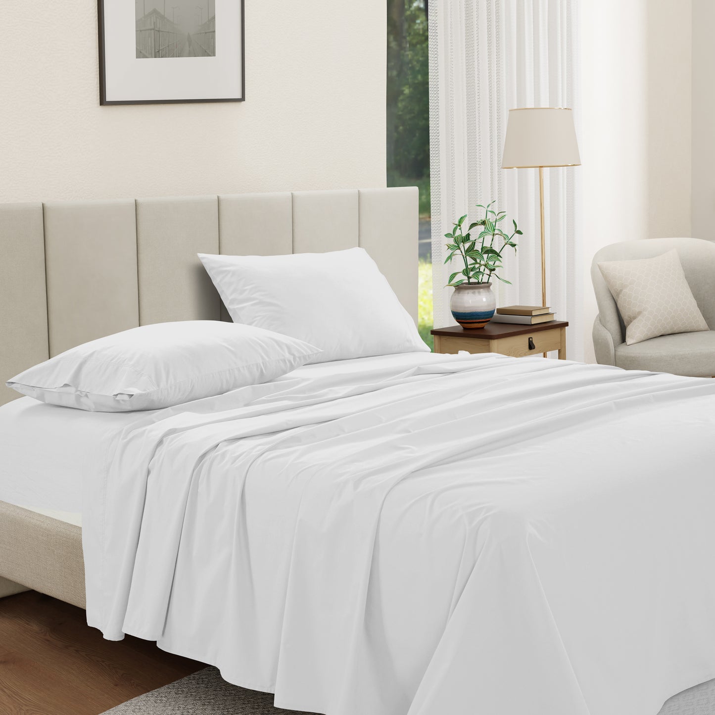 Everyday Cotton Sheet Set - White
