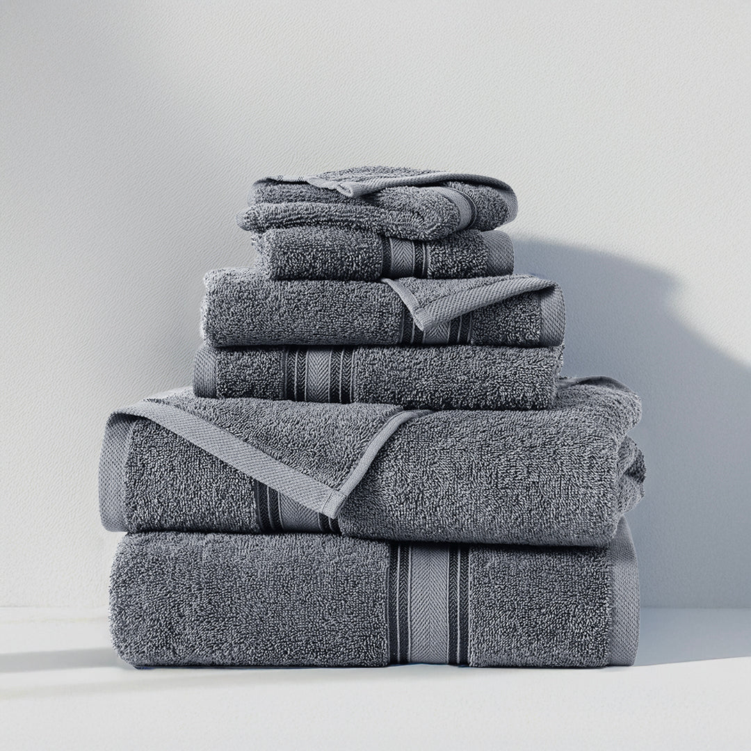 Organic Cotton Bedding & Towel Bundle - Charcoal