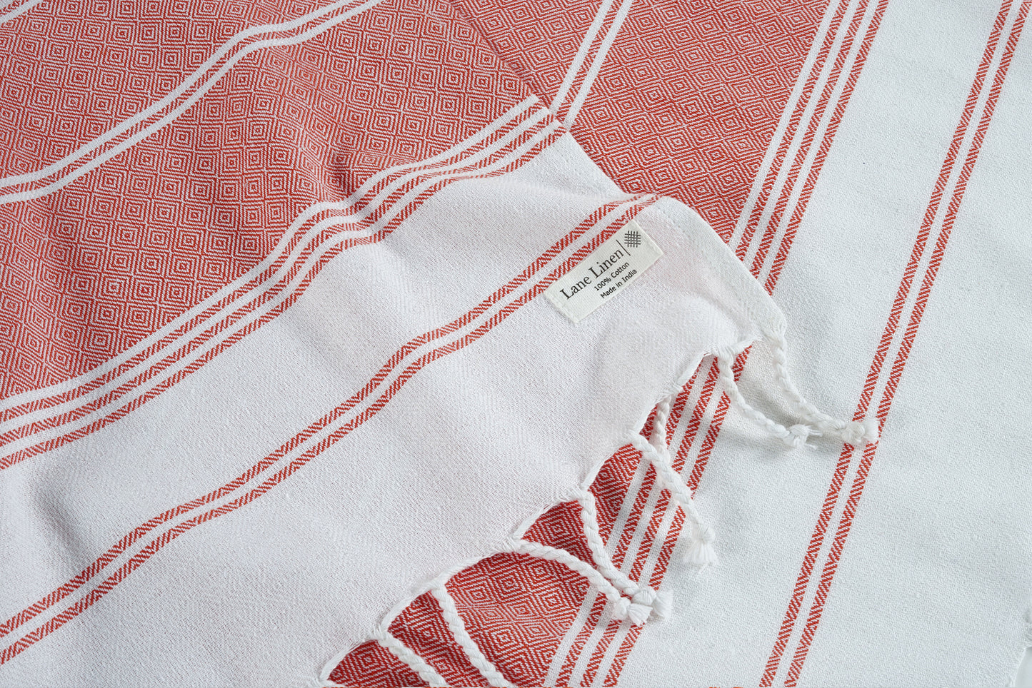 Set of 2 Diamond Turkish Beach Towels - Hibiscus