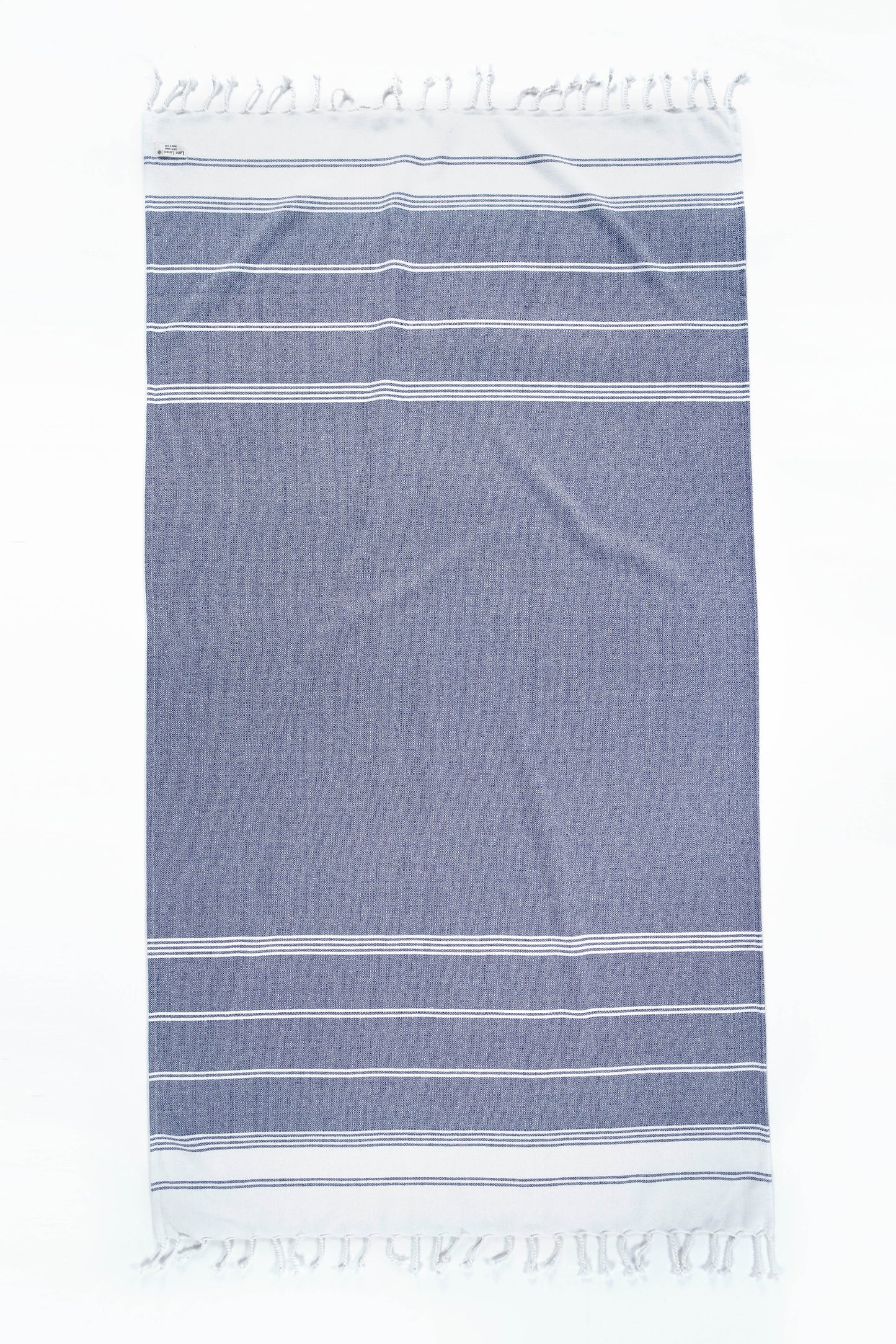 Set of 2 Diamond Turkish Beach Towels - Navy Blazer