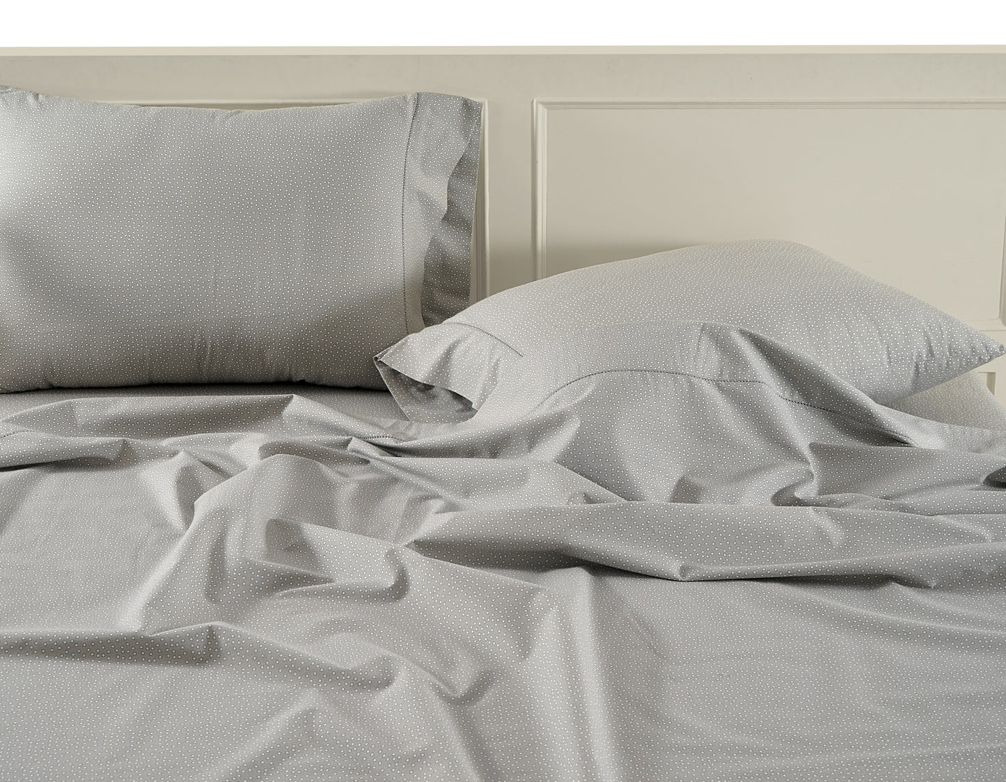 100% Organic Washed Cotton Sheet Set - Snowdrop