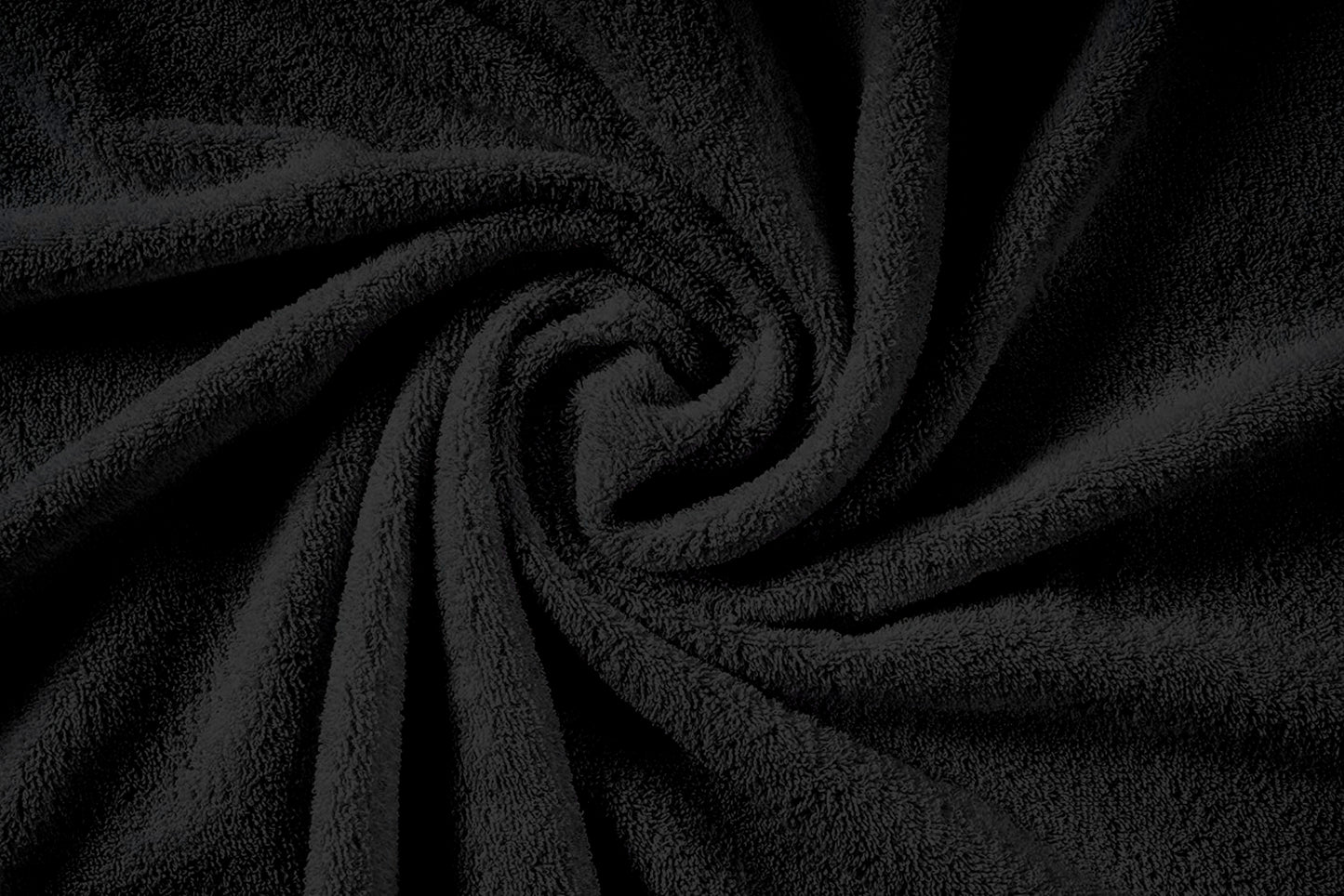 6 Piece Cotton Towel Set 550GSM - Black