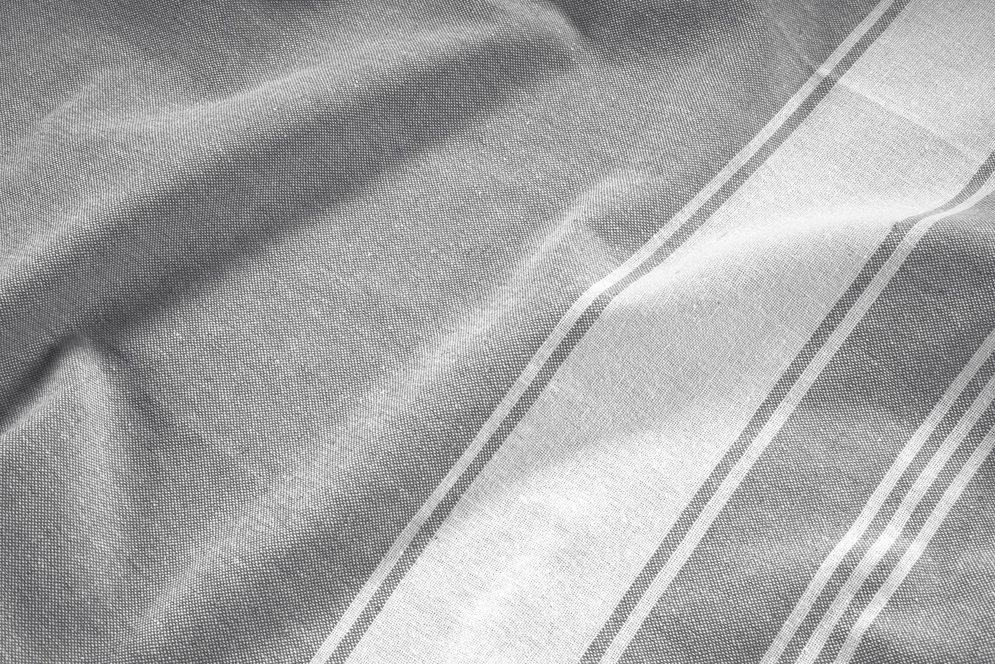 Set of 4 Chambray Turkish Beach Towels - Alloy