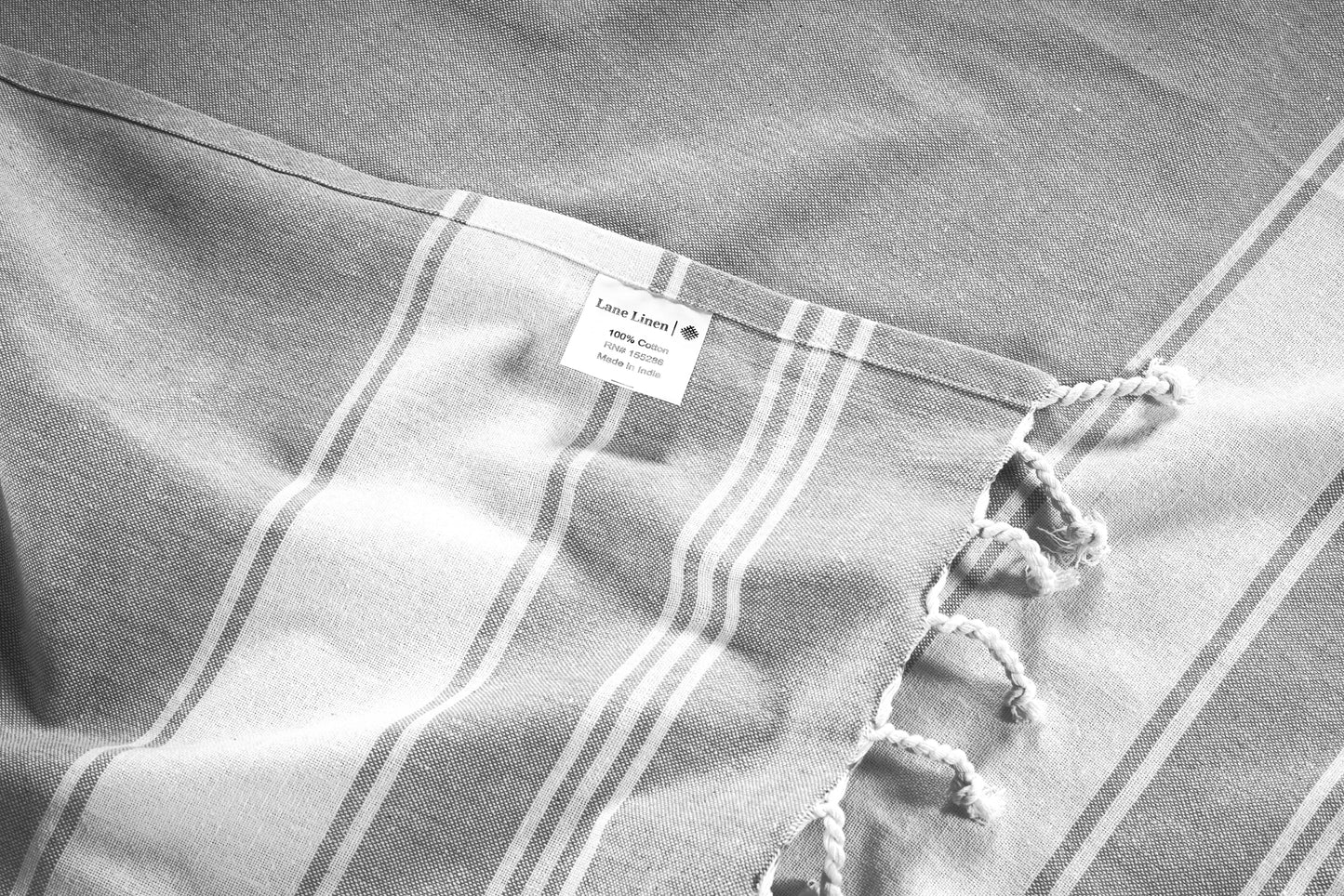 Set of 4 Chambray Turkish Beach Towels - Alloy