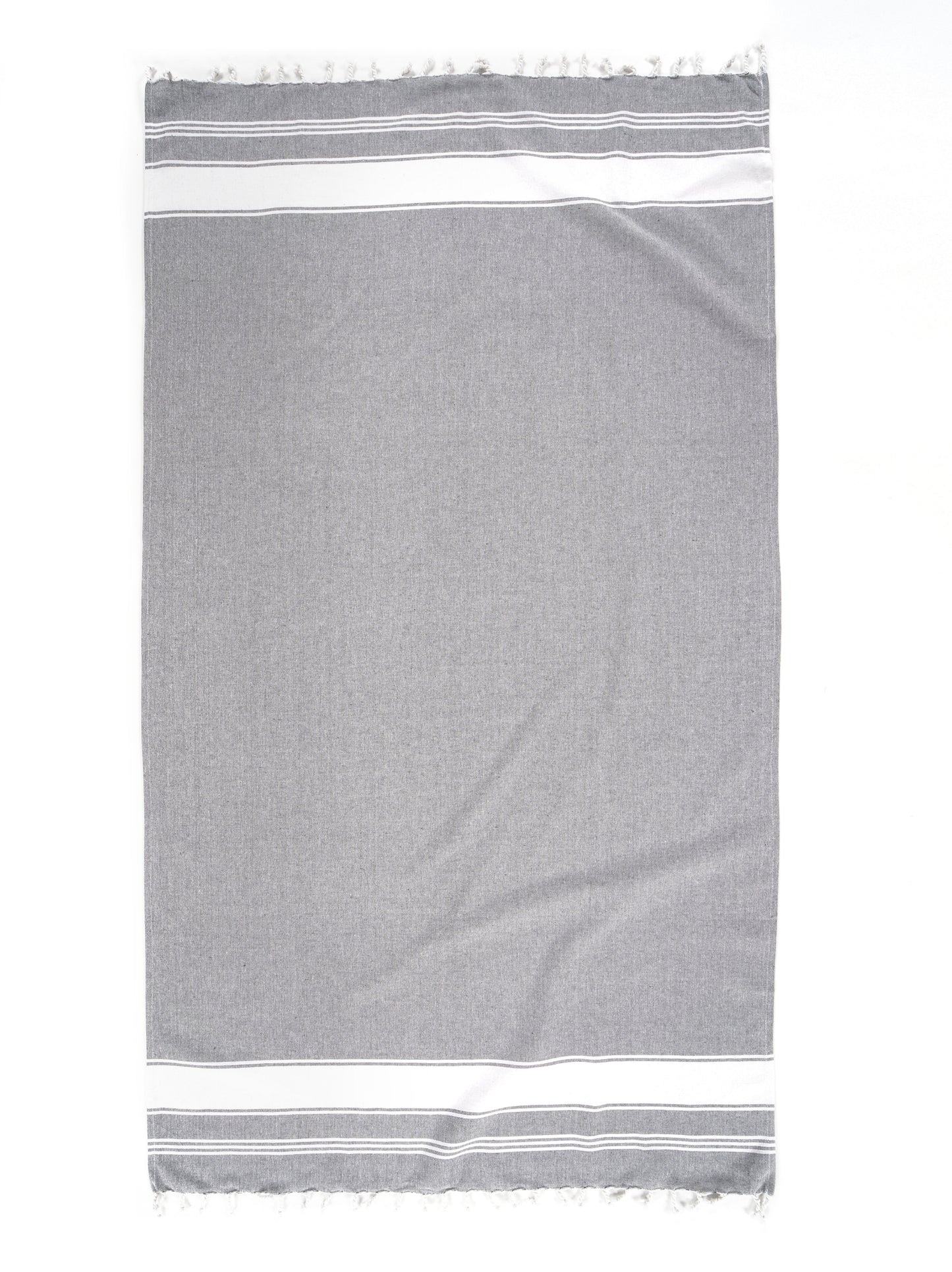 Set of 4 Chambray Turkish Beach Towels - Alloy