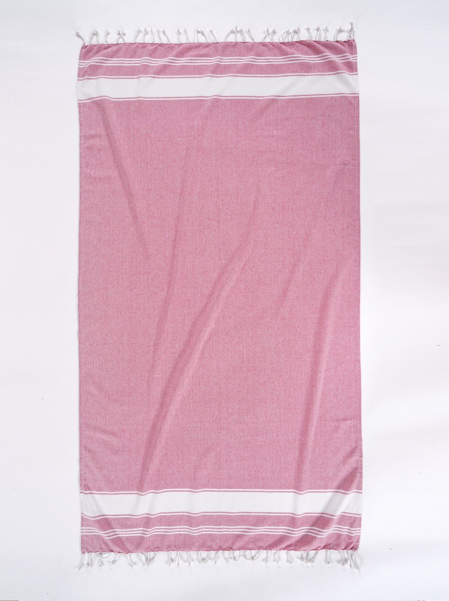 Set of 4 Chambray Turkish Beach Towels - Cashmere Rose