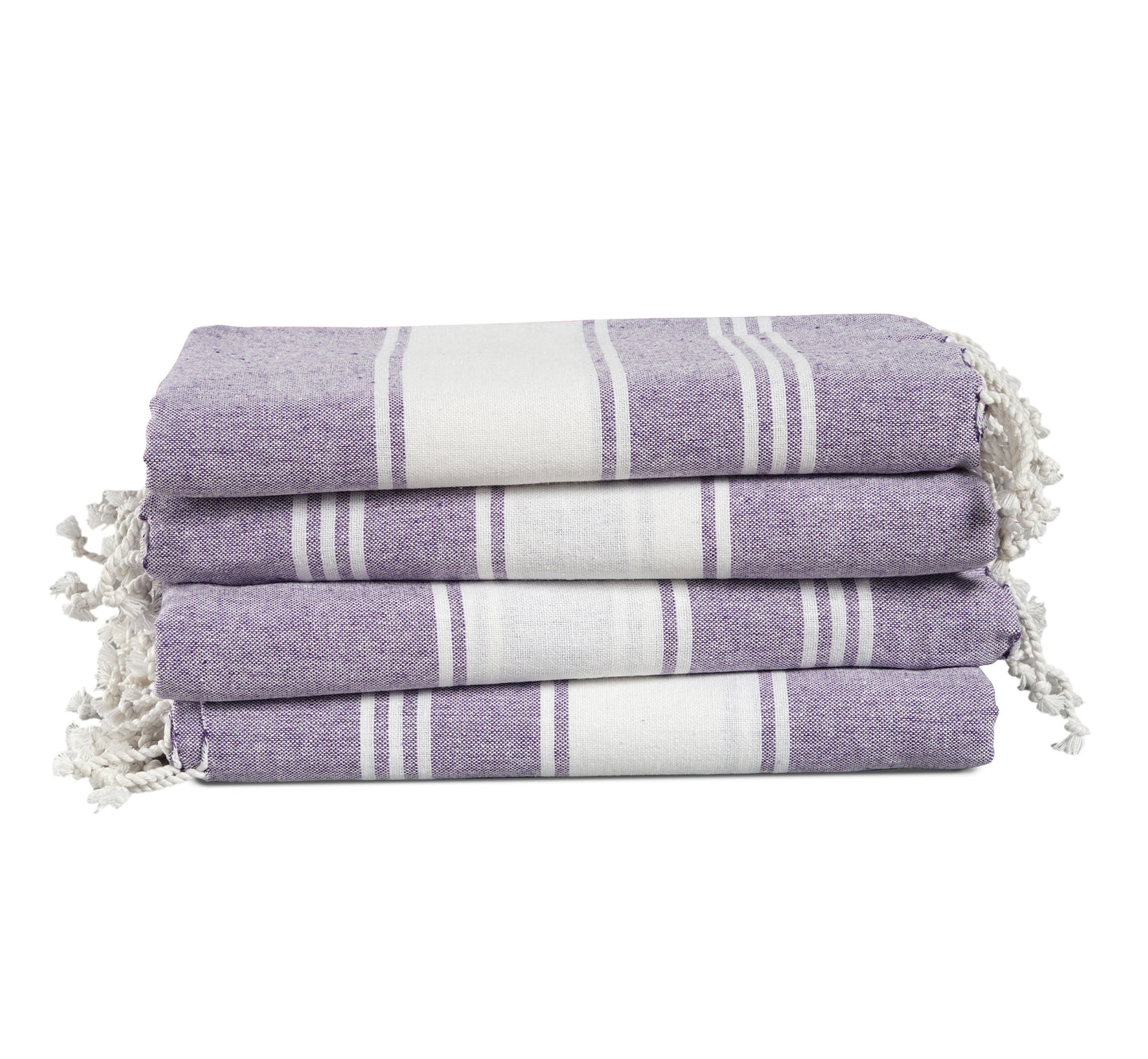 Set of 4 Chambray Turkish Beach Towels - Day Break