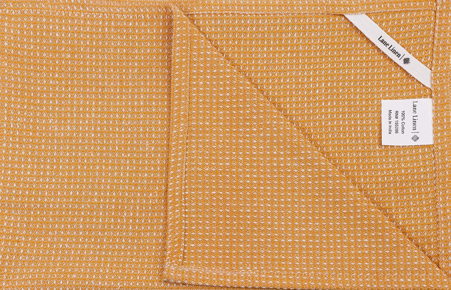 Set of 12 Multiweave Kitchen Towels - Yellow