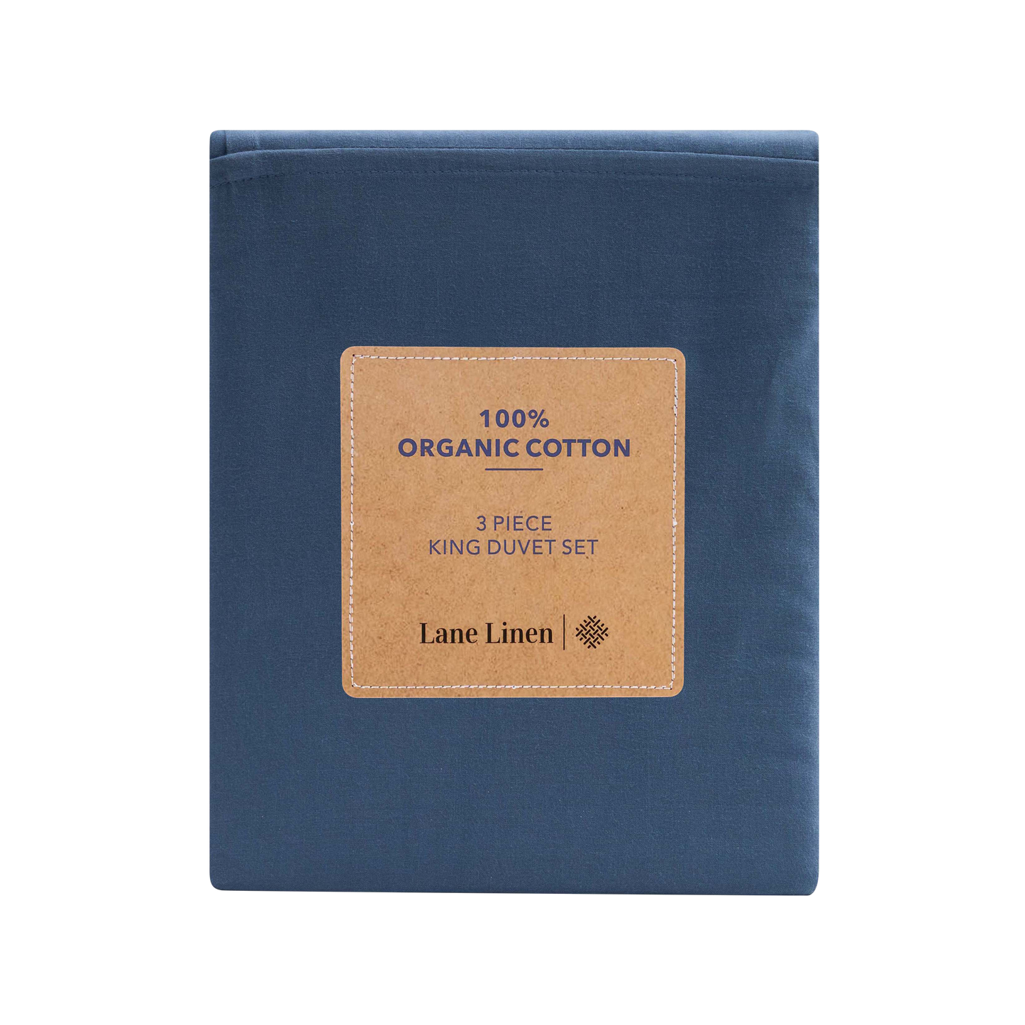 100% Organic Washed Cotton Quilt Cover Set - Navy