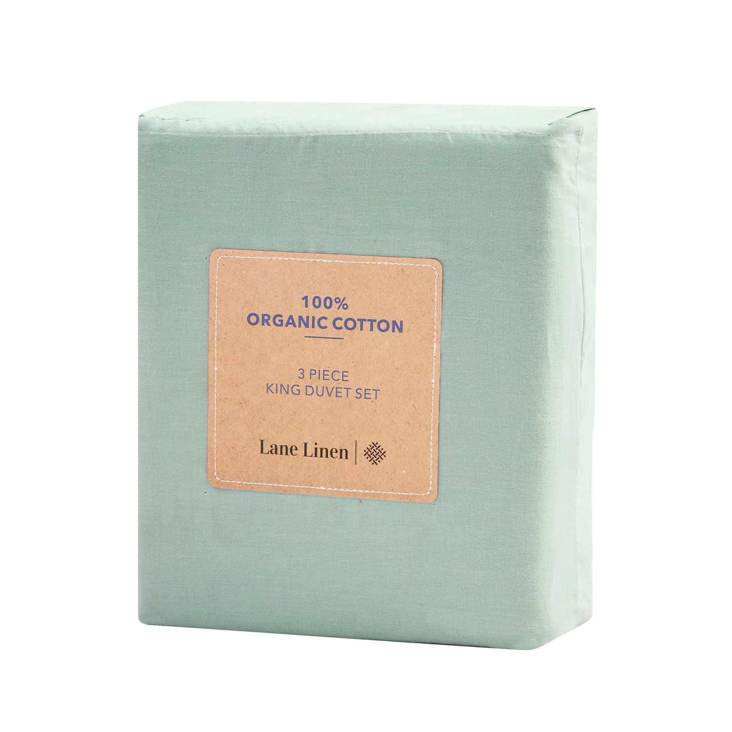 100% Organic Washed Cotton Quilt Cover Set - Cool Blue