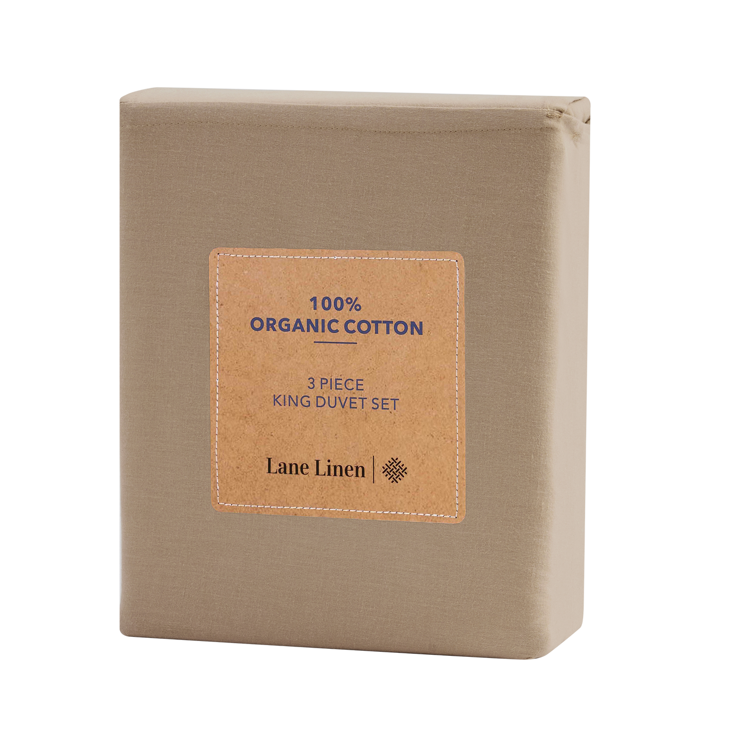 100% Organic Washed Cotton Quilt Cover Set - Taupe