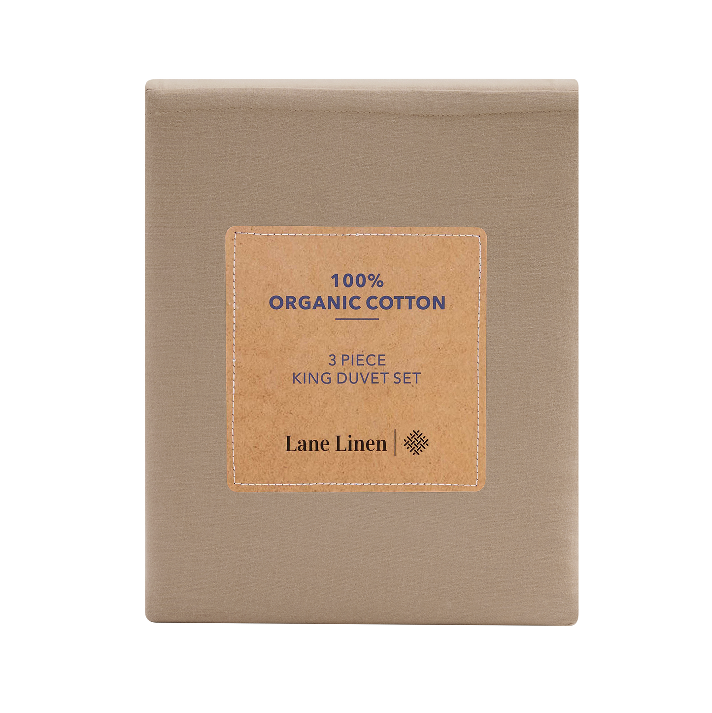 100% Organic Washed Cotton Quilt Cover Set - Taupe