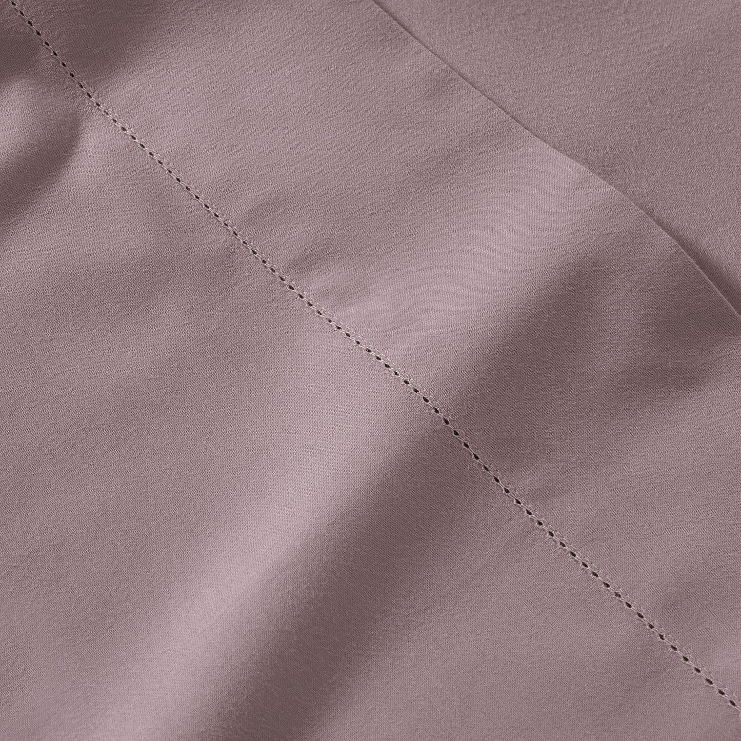 100% Organic Washed Cotton Fitted Sheet Set - Lilac