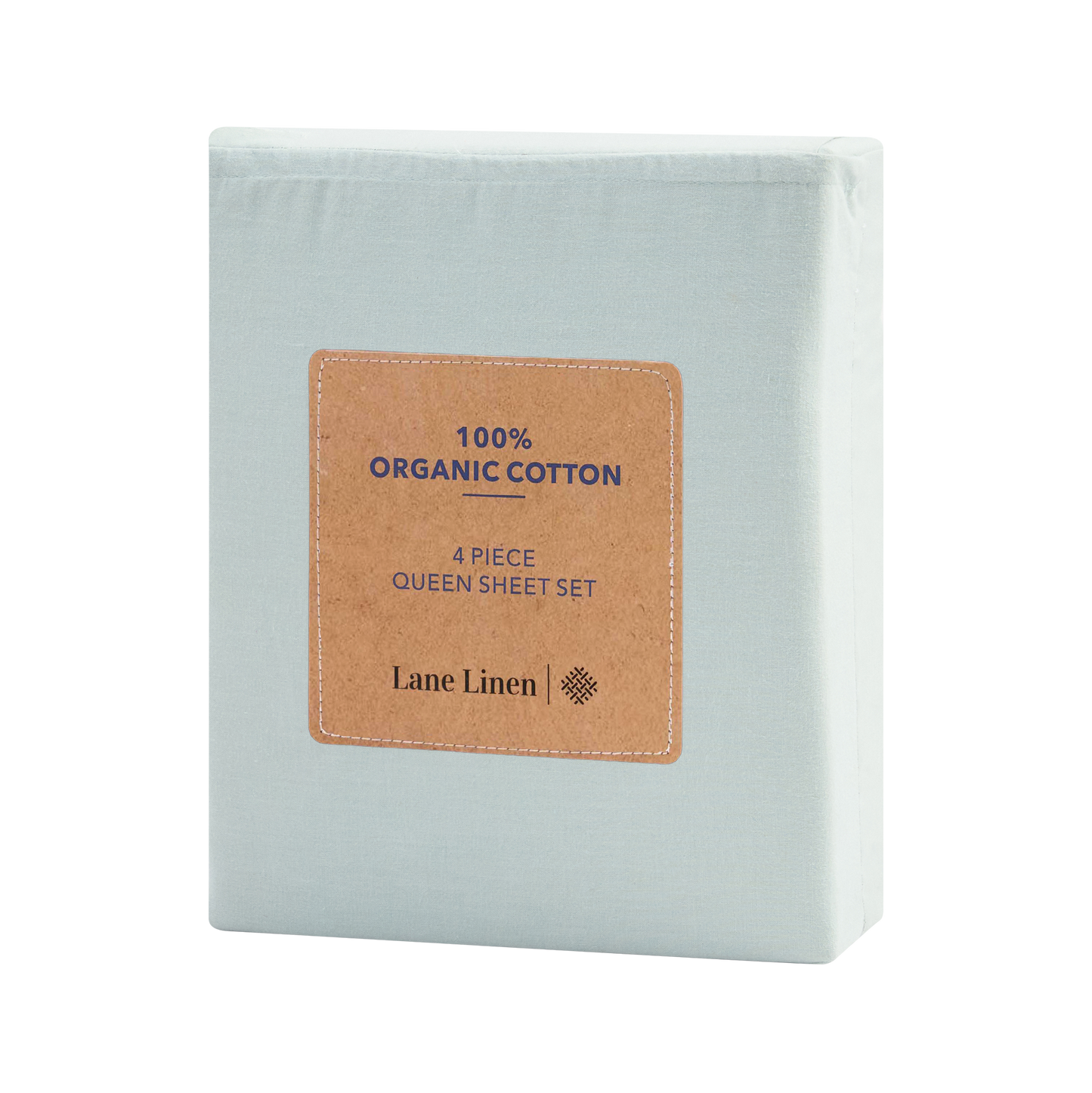 100% Organic Washed Cotton Sheet Set - Cool Blue