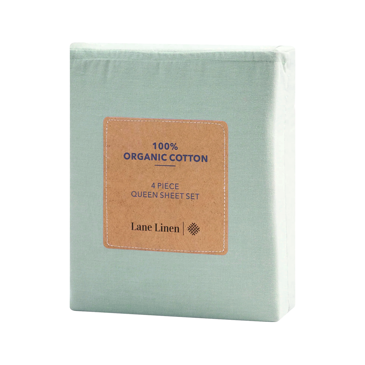 100% Organic Washed Cotton Sheet Set - Cool Blue
