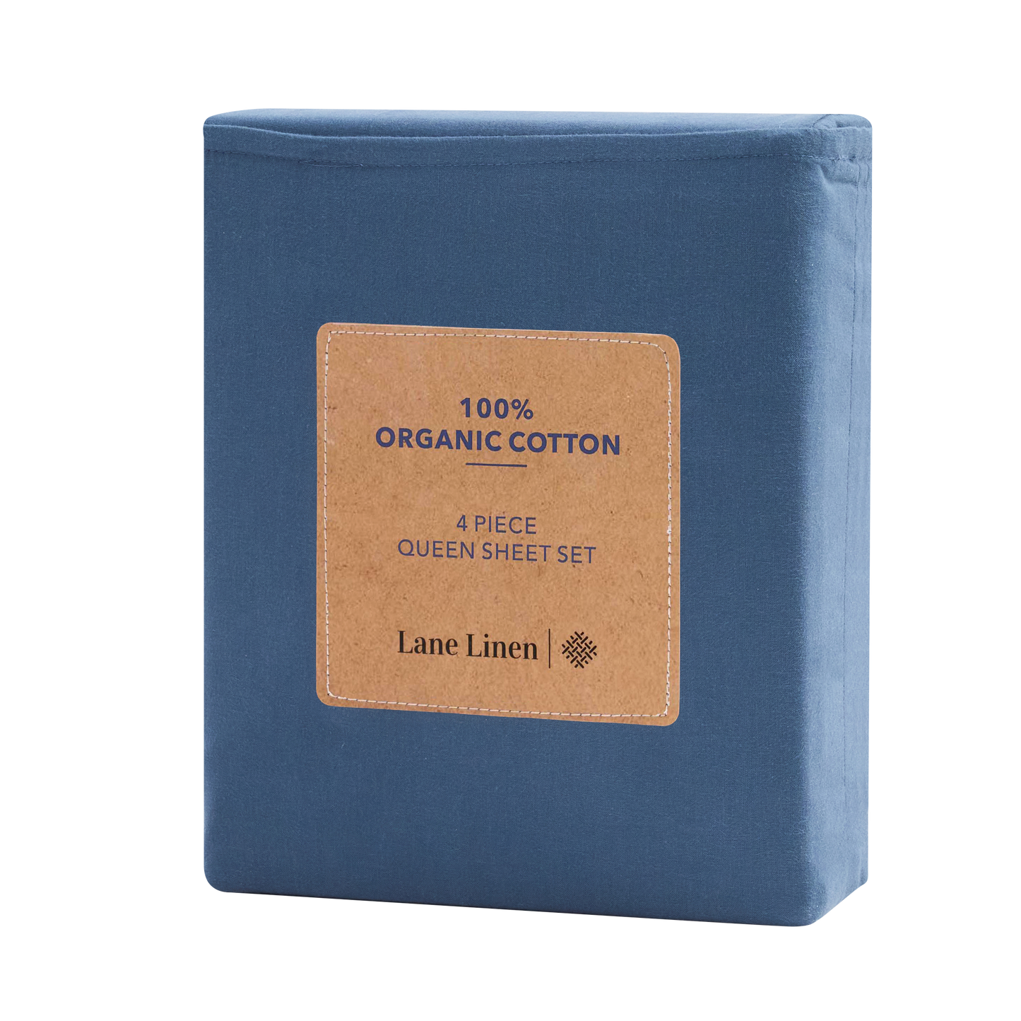 100% Organic Washed Cotton Sheet Set - Estate Blue