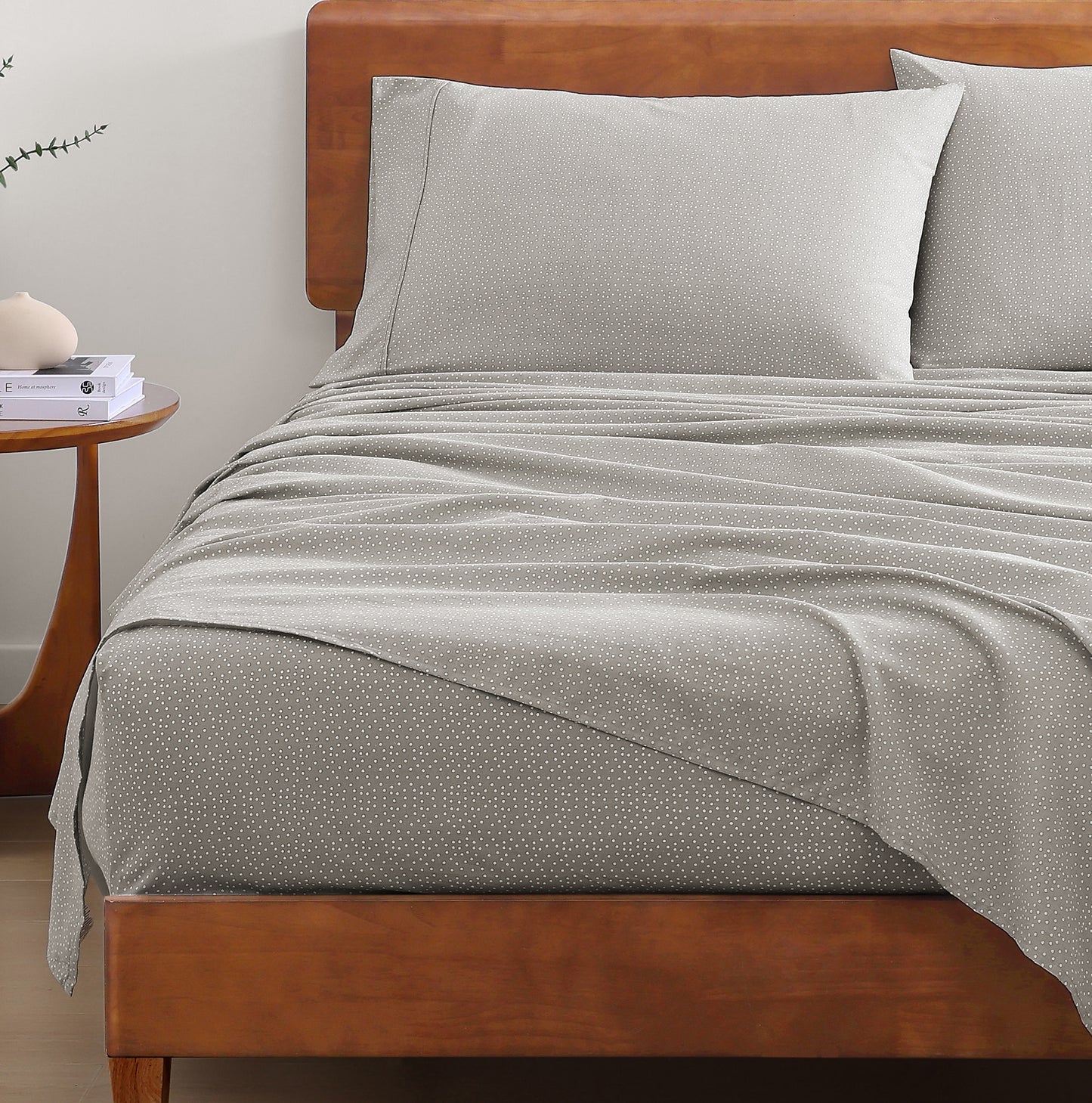 100% Organic Washed Cotton Sheet Set - Snowdrop