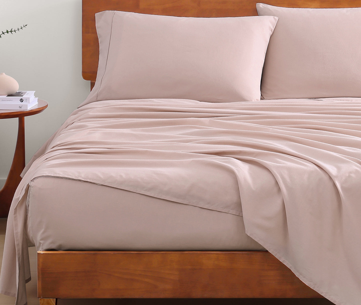 100% Organic Washed Cotton Sheet Set - Sepia Rose