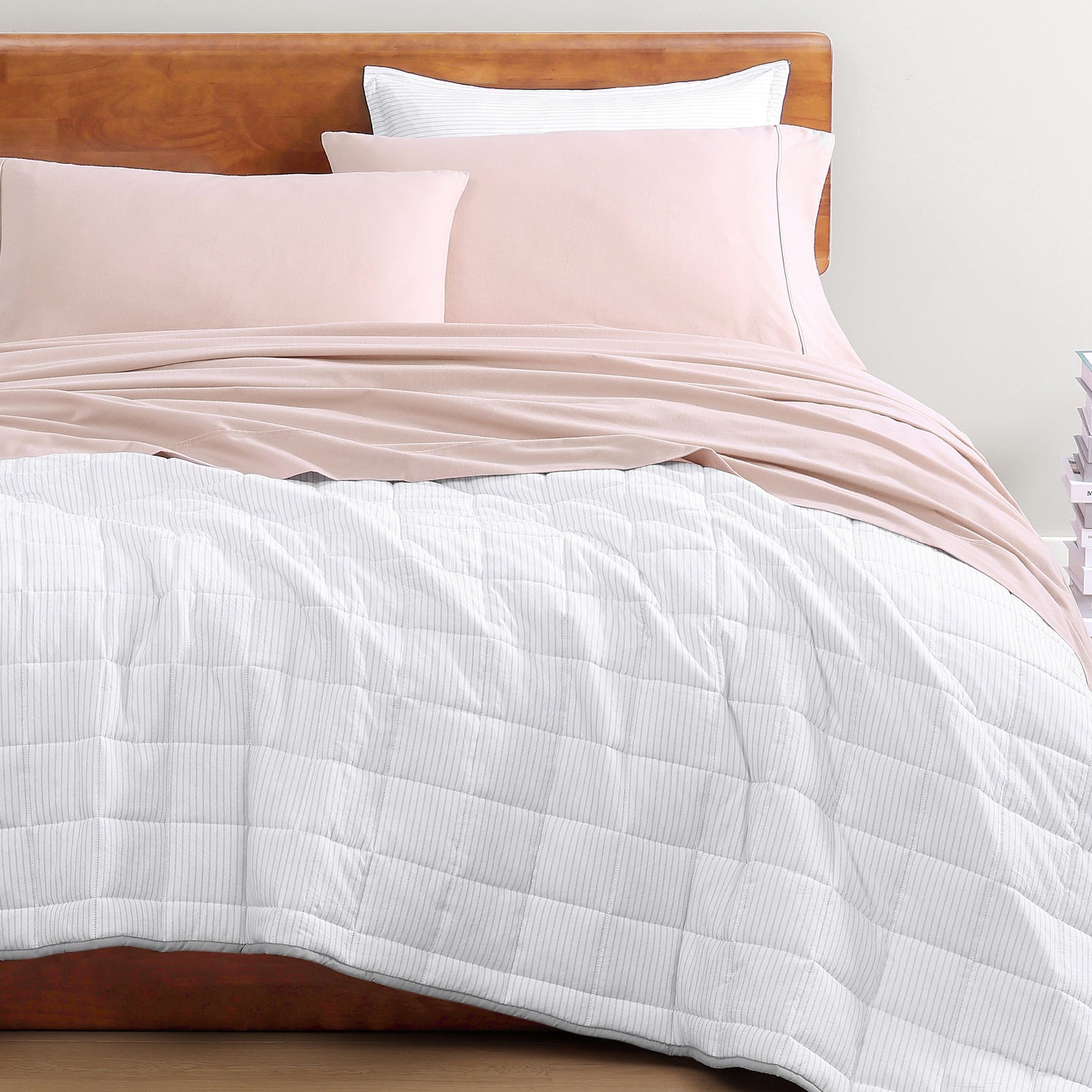100% Organic Washed Cotton Sheet Set - Sepia Rose