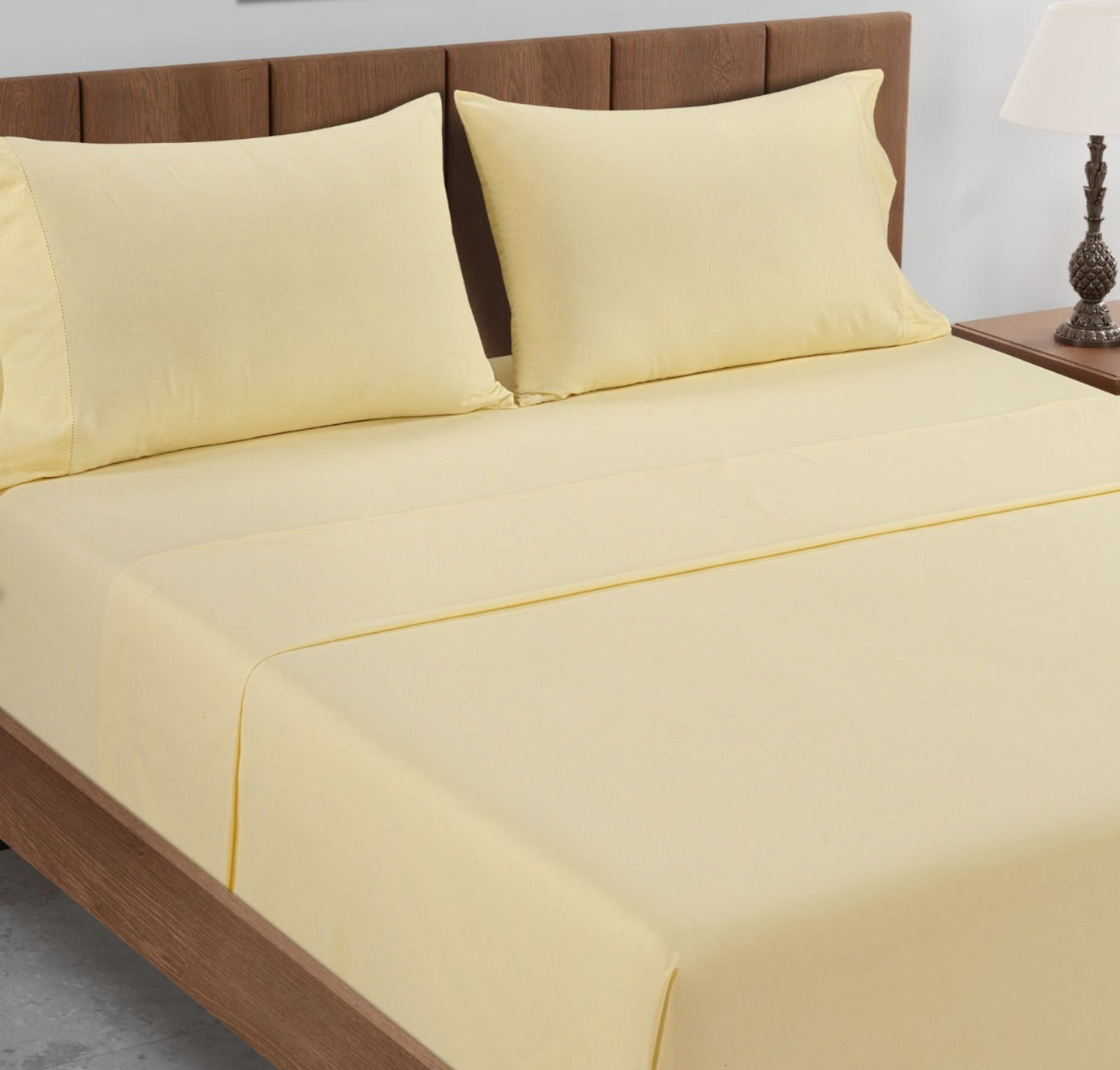 100% Organic Washed Cotton Sheet Set - Vanilla