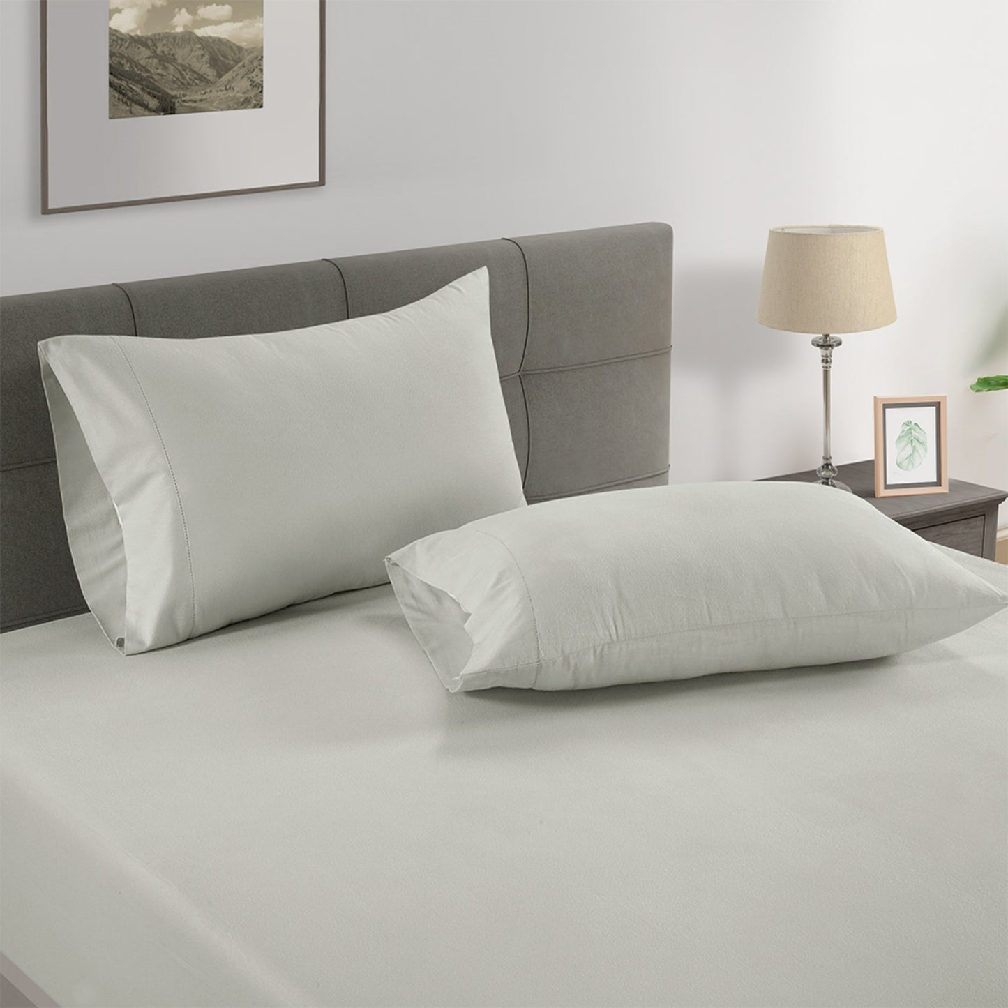 100% Organic Washed Cotton Sheet Set - Mineral