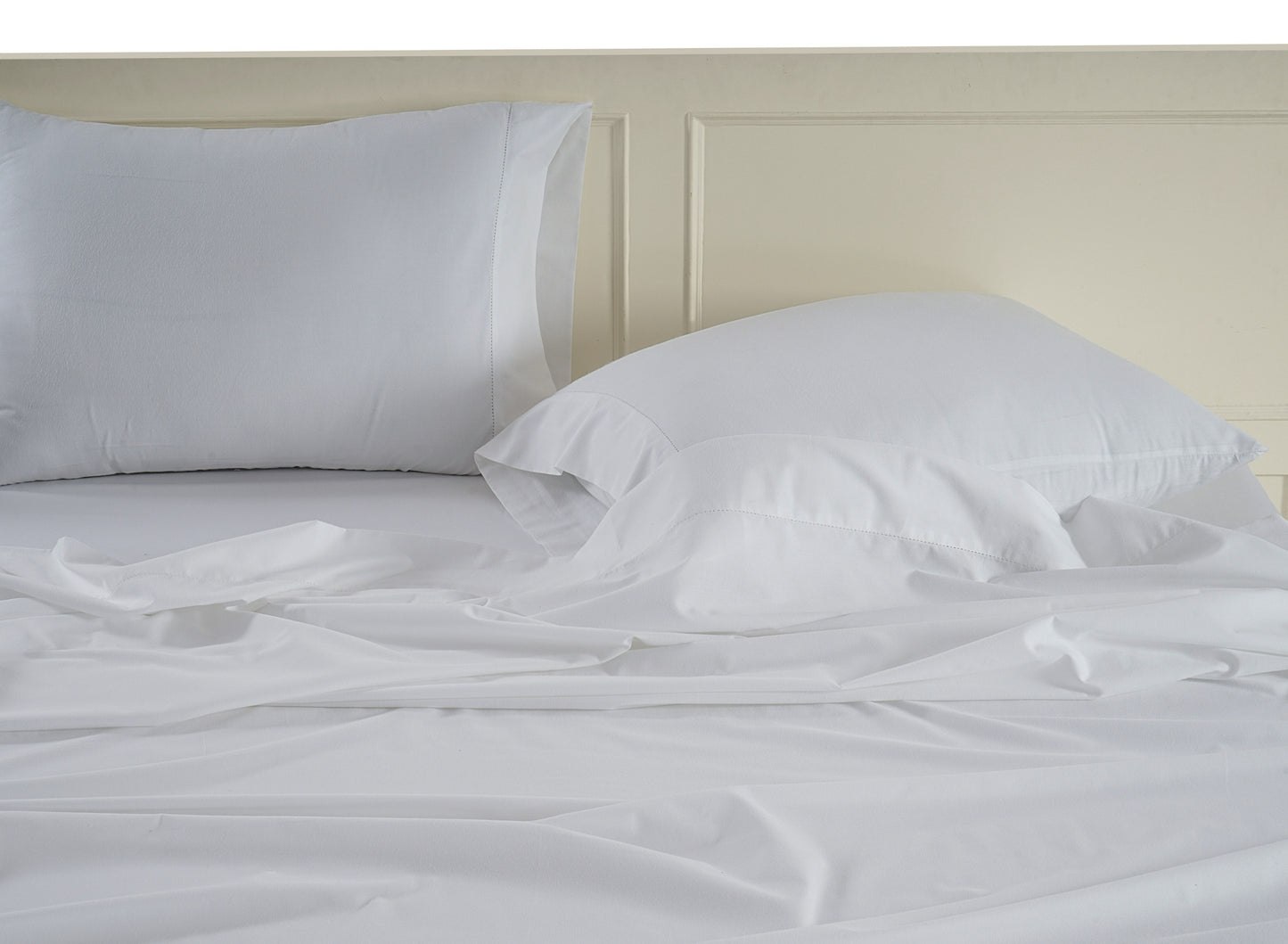 100% Organic Washed Cotton Sheet Set - White