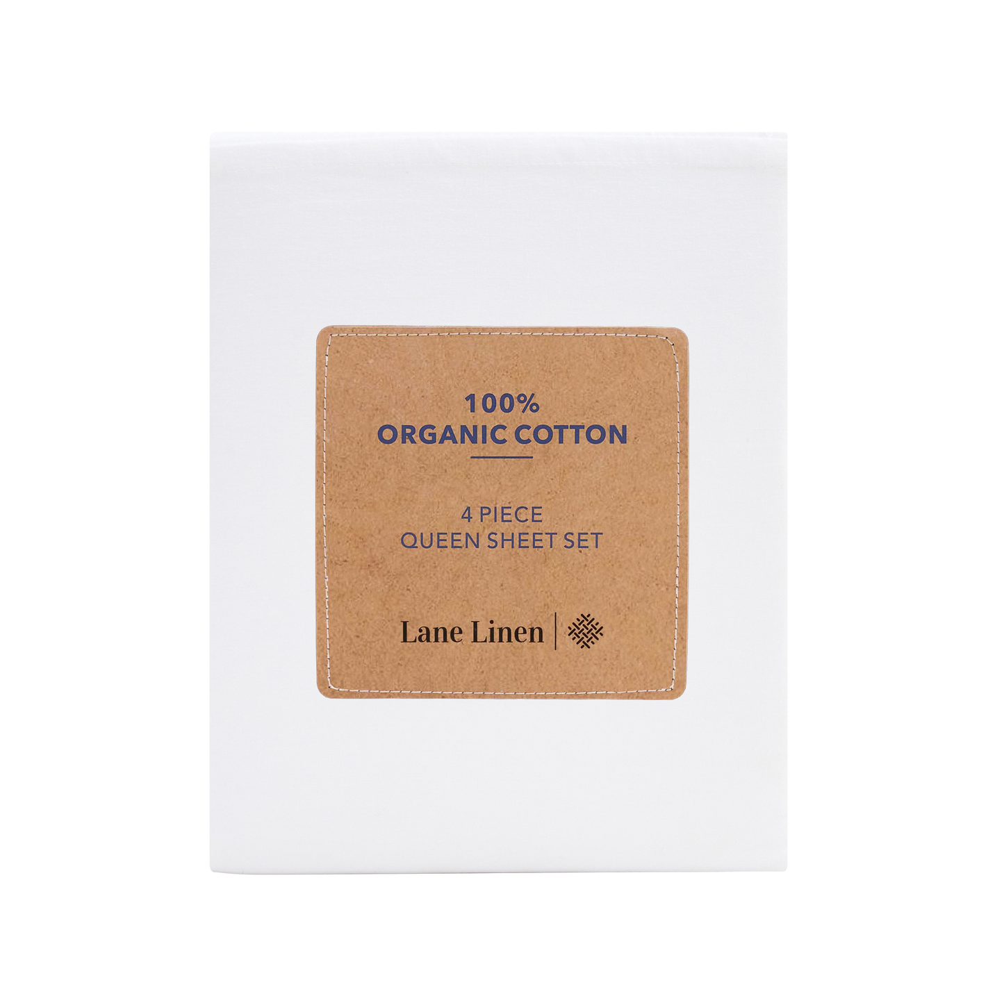 100% Organic Washed Cotton Sheet Set - White