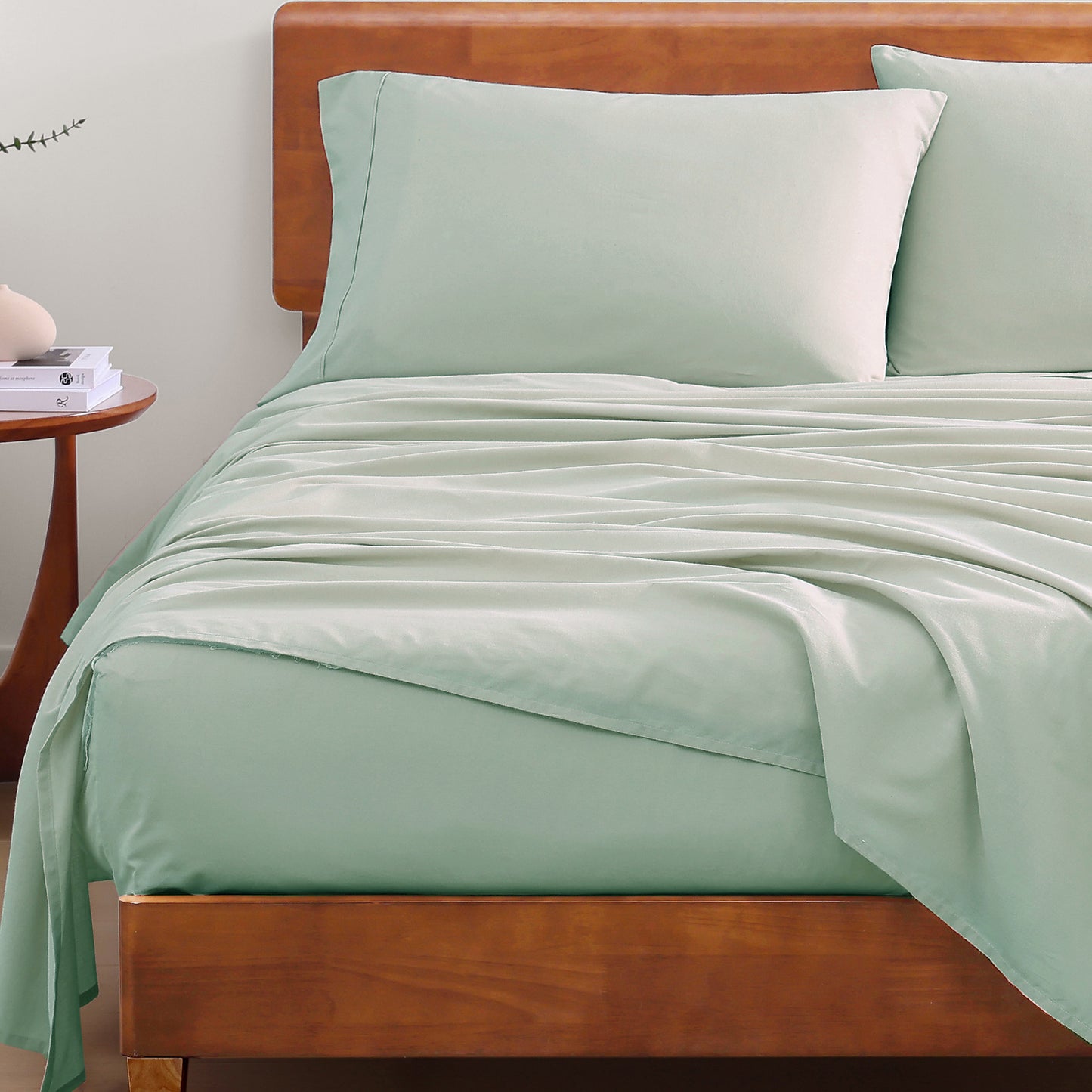 100% Organic Washed Cotton Sheet Set - Cool Blue
