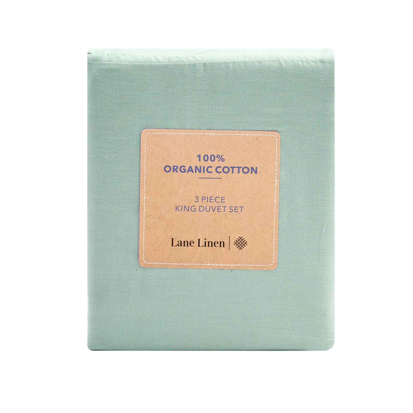 100% Organic Washed Cotton Quilt Cover Set - Cool Blue