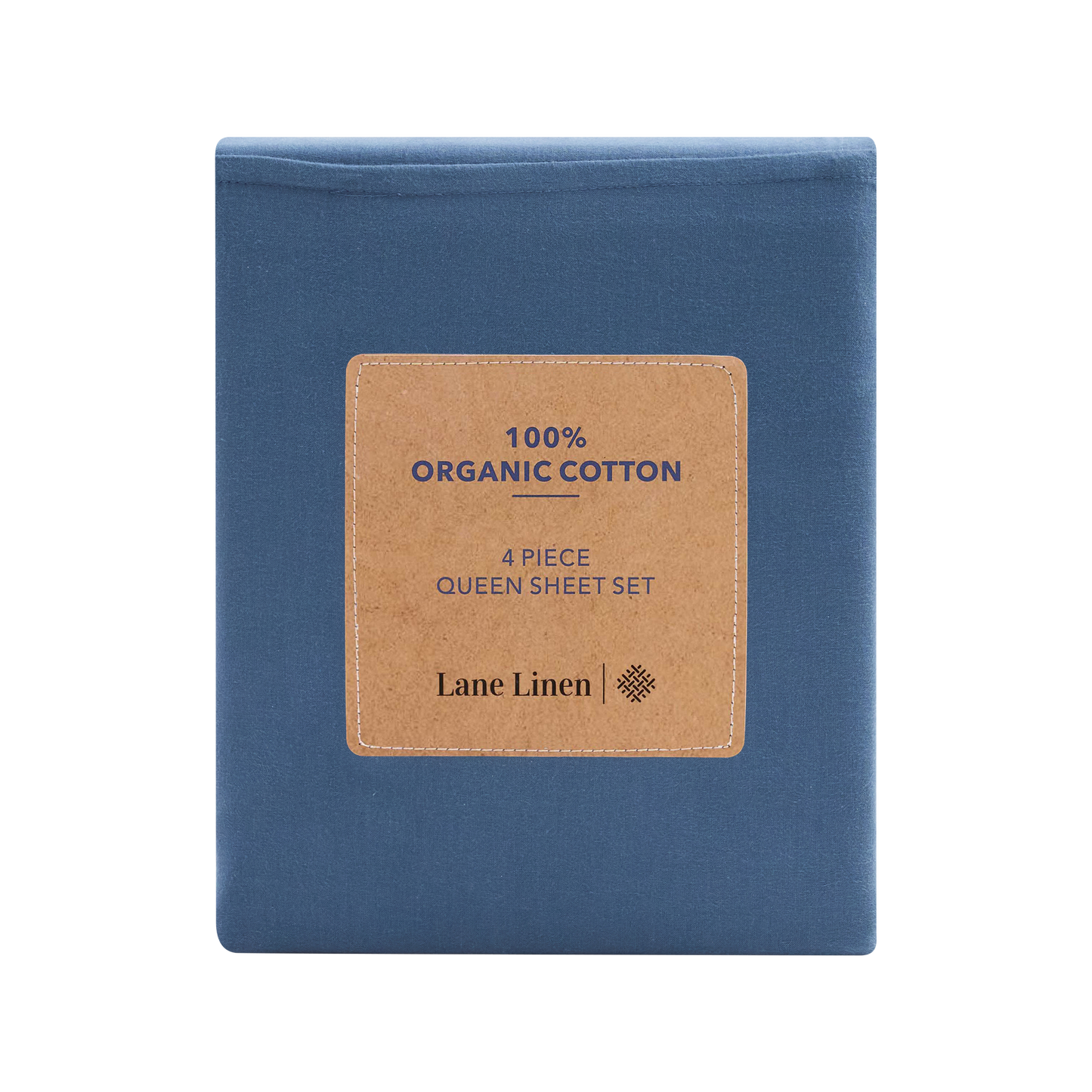 100% Organic Washed Cotton Sheet Set - Estate Blue