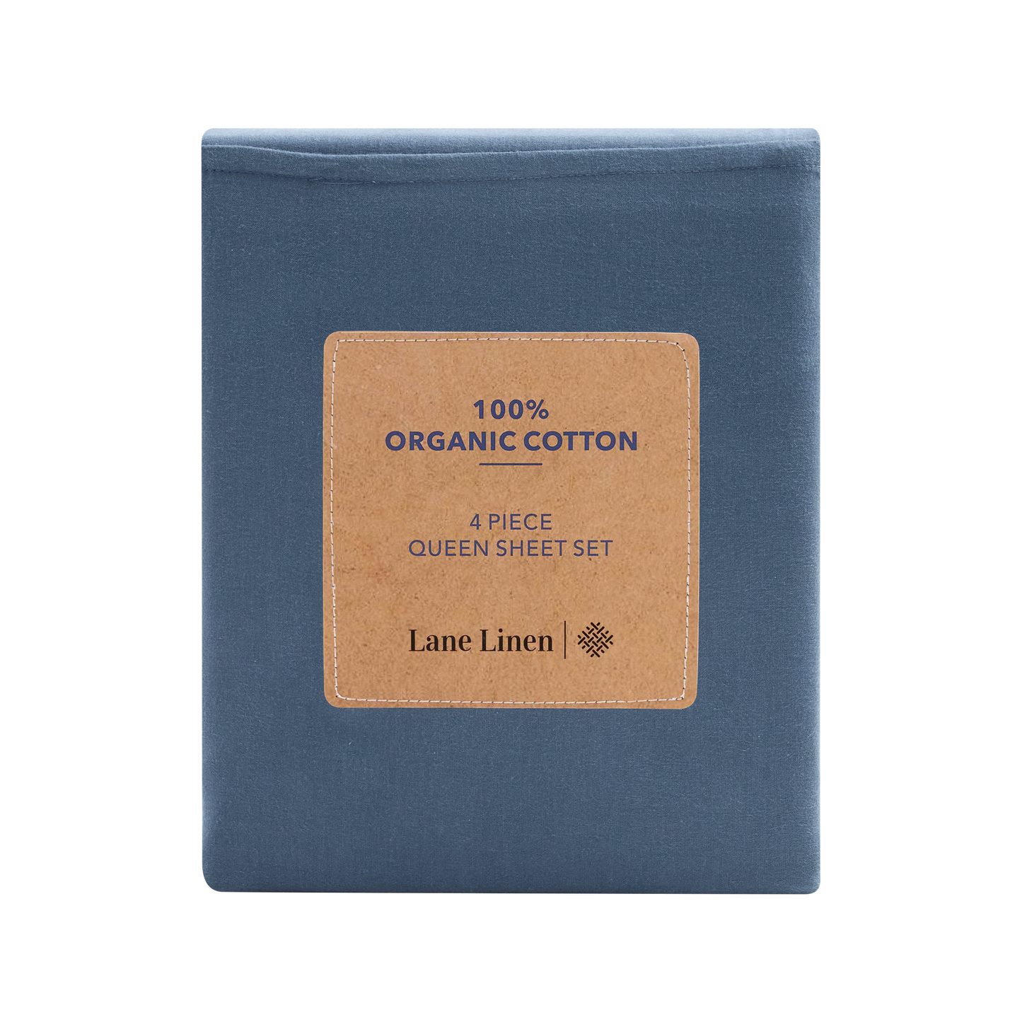 100% Organic Washed Cotton Sheet Set - Estate Blue