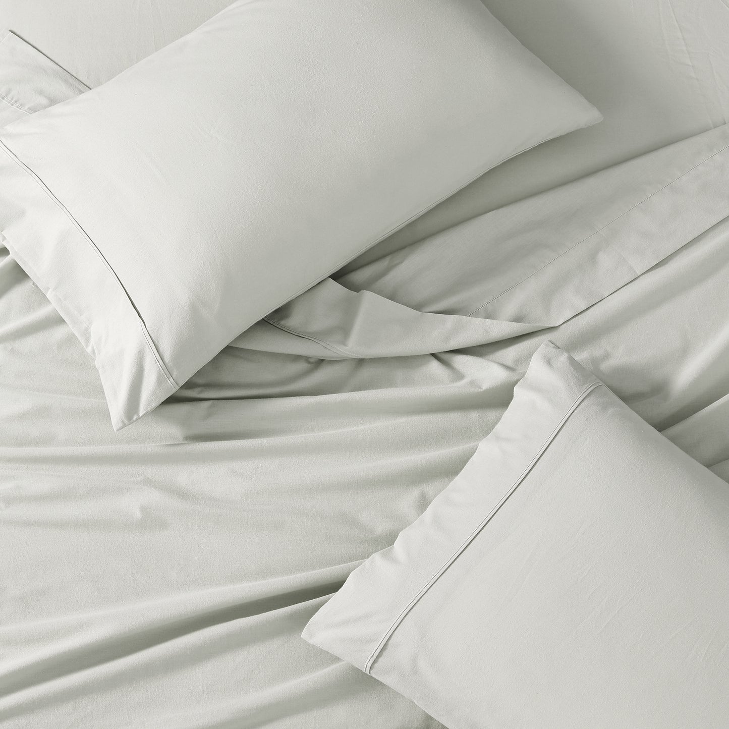 100% Organic Washed Cotton Sheet Set - Mineral