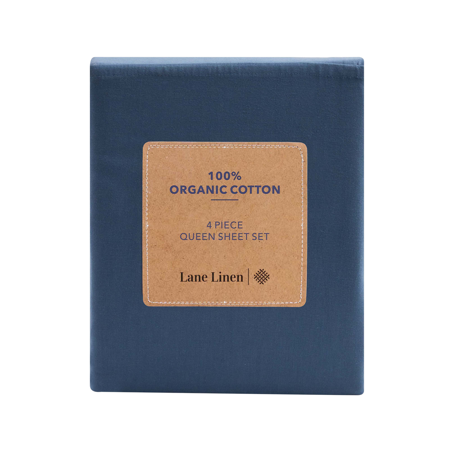 100% Organic Washed Cotton Sheet Set - Navy
