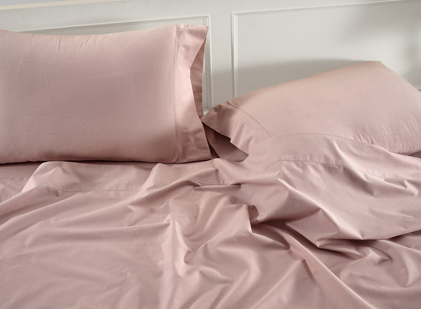 100% Organic Washed Cotton Sheet Set - Sepia Rose