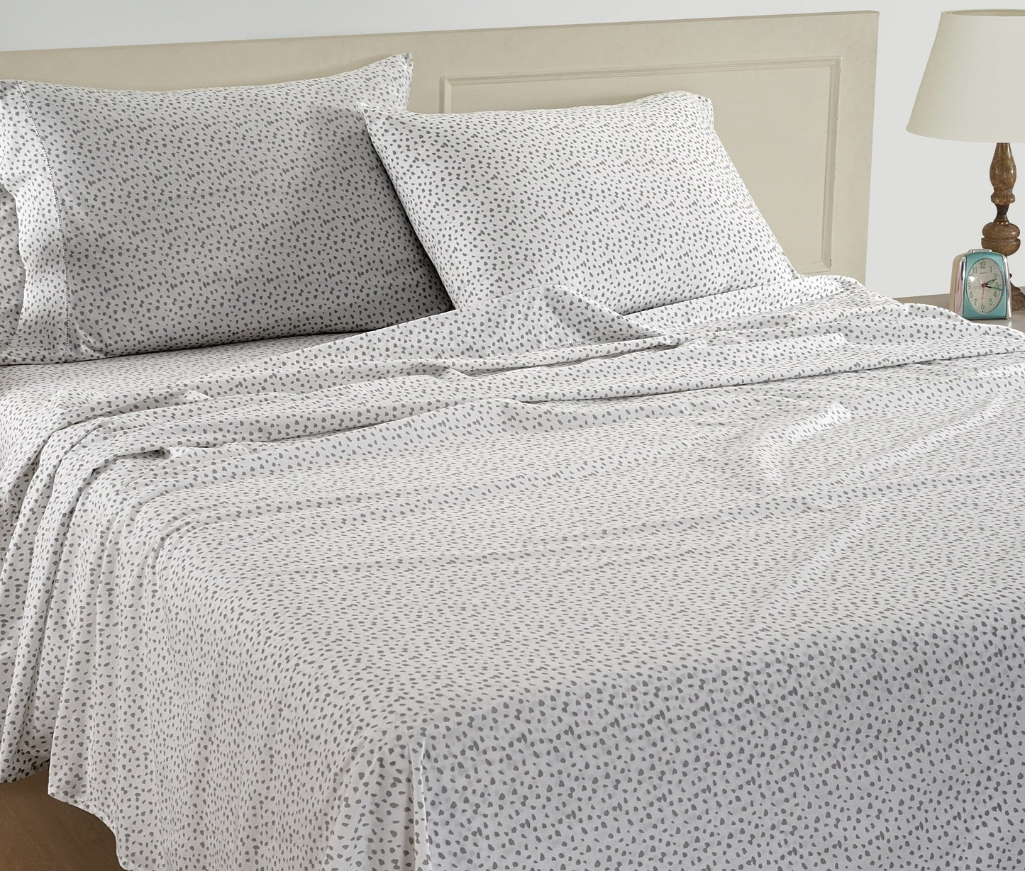 100% Organic Washed Cotton Sheet Set - Haze Grey