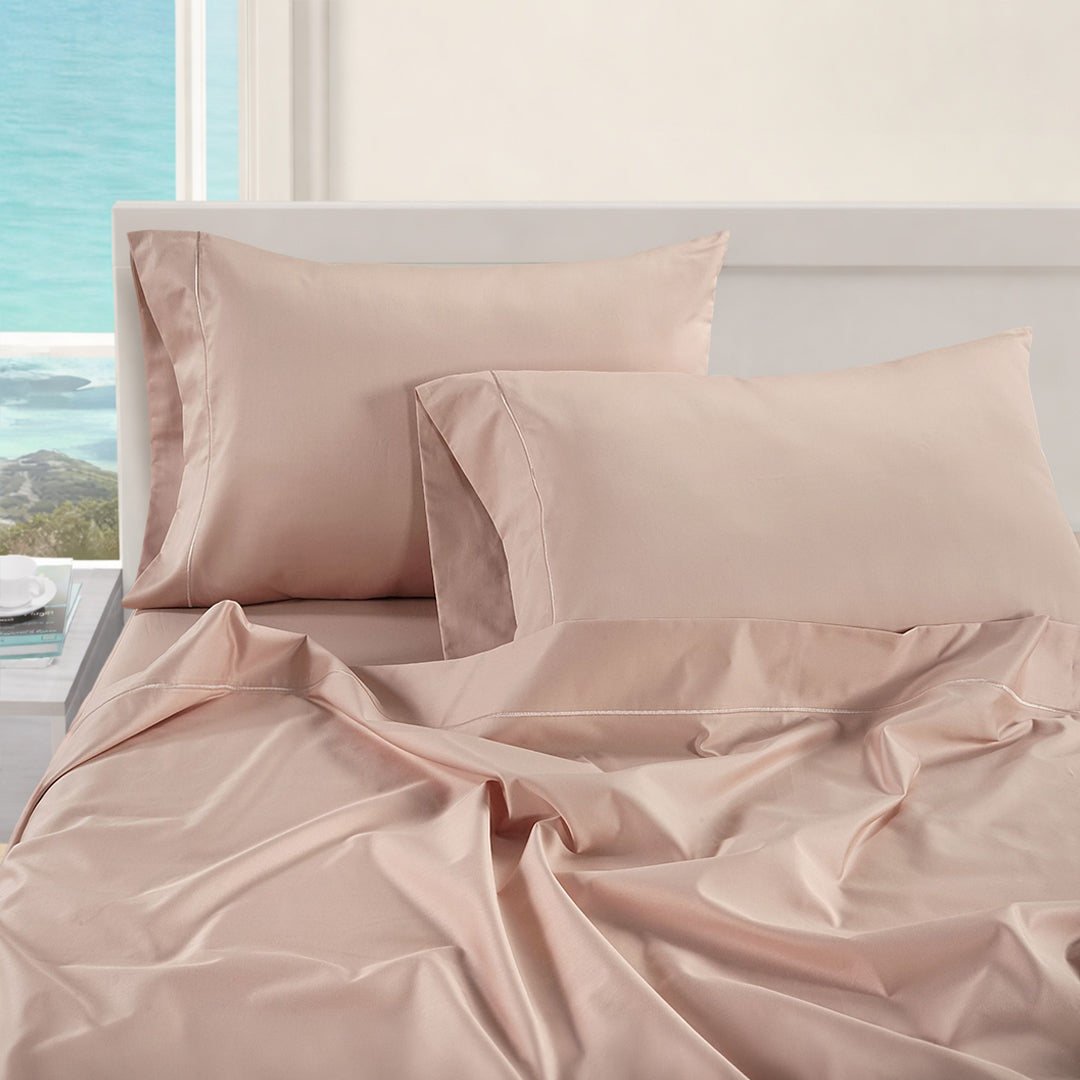 1000TC Pure Egyptian Cotton Sheet Set - Sepia Rose